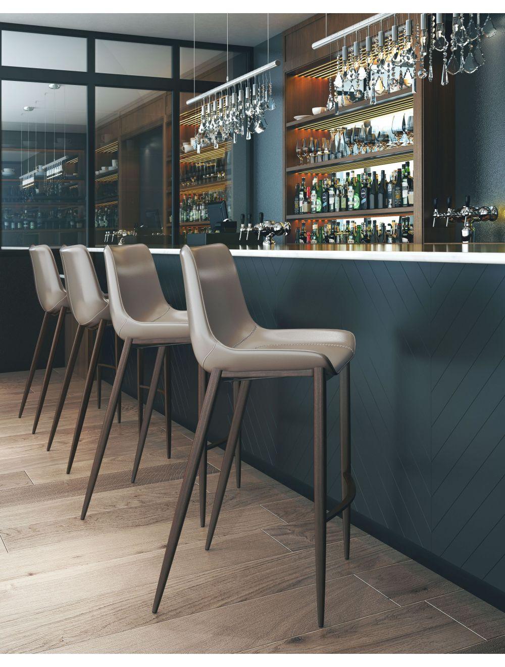 Magnus Bar Chair (Set of 2) Gray & Walnut - Frankwebs