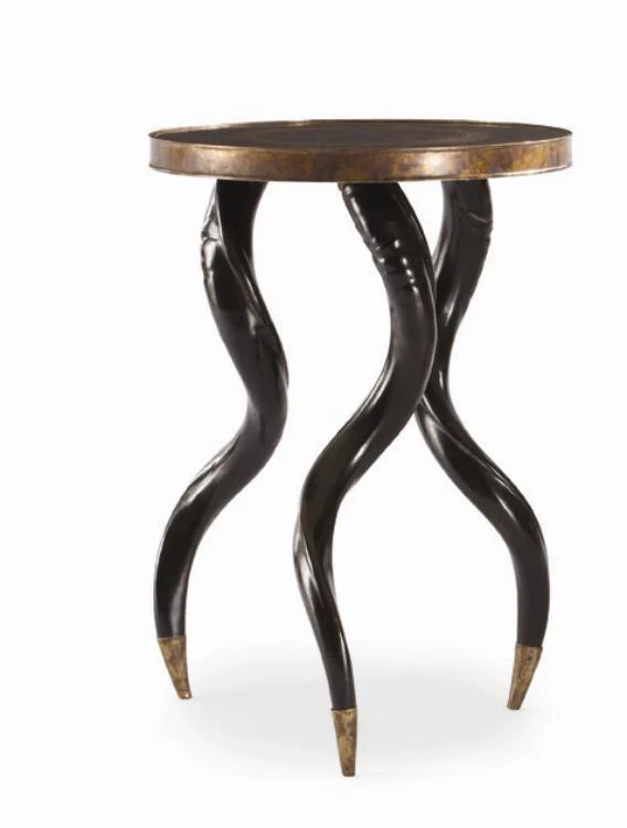 Grand Tour Furniture Faux Horn Ebony Chairside Table - Frankwebs
