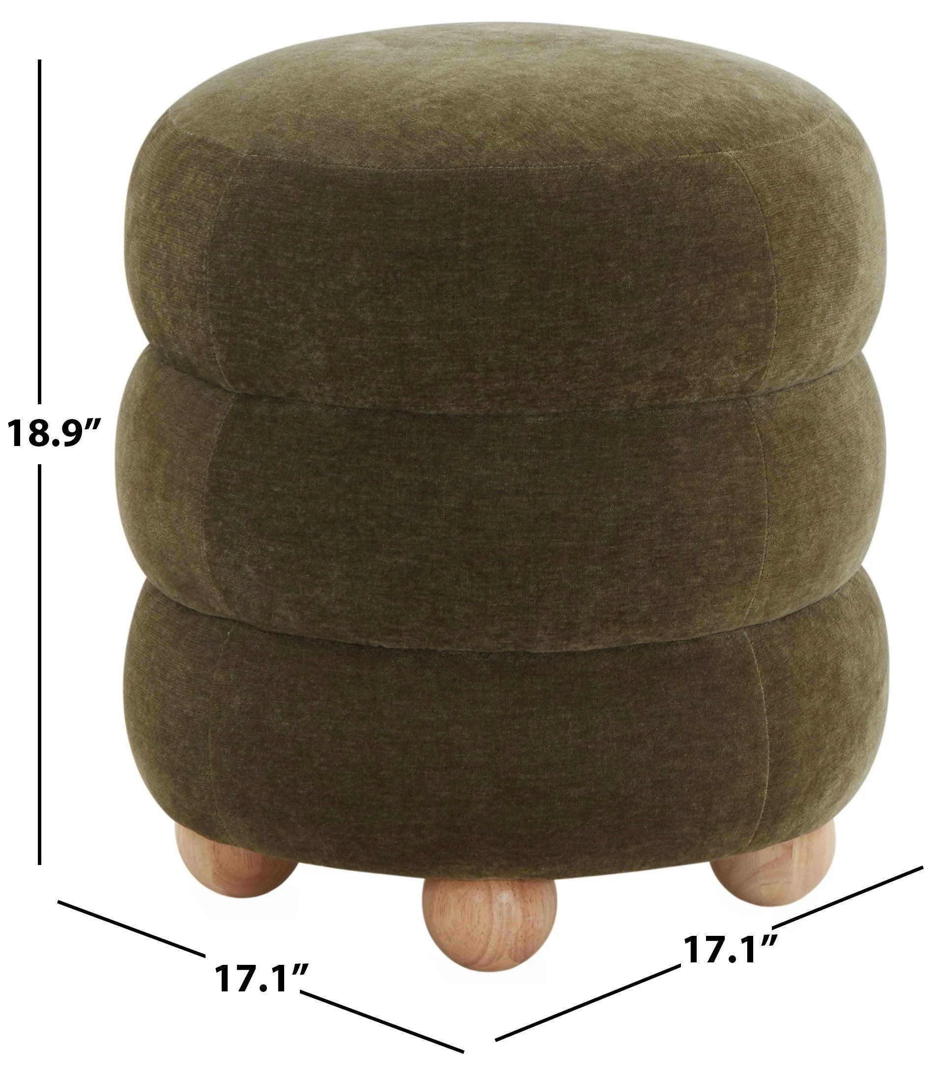 CECELIA ROUND OTTOMAN - Frankwebs