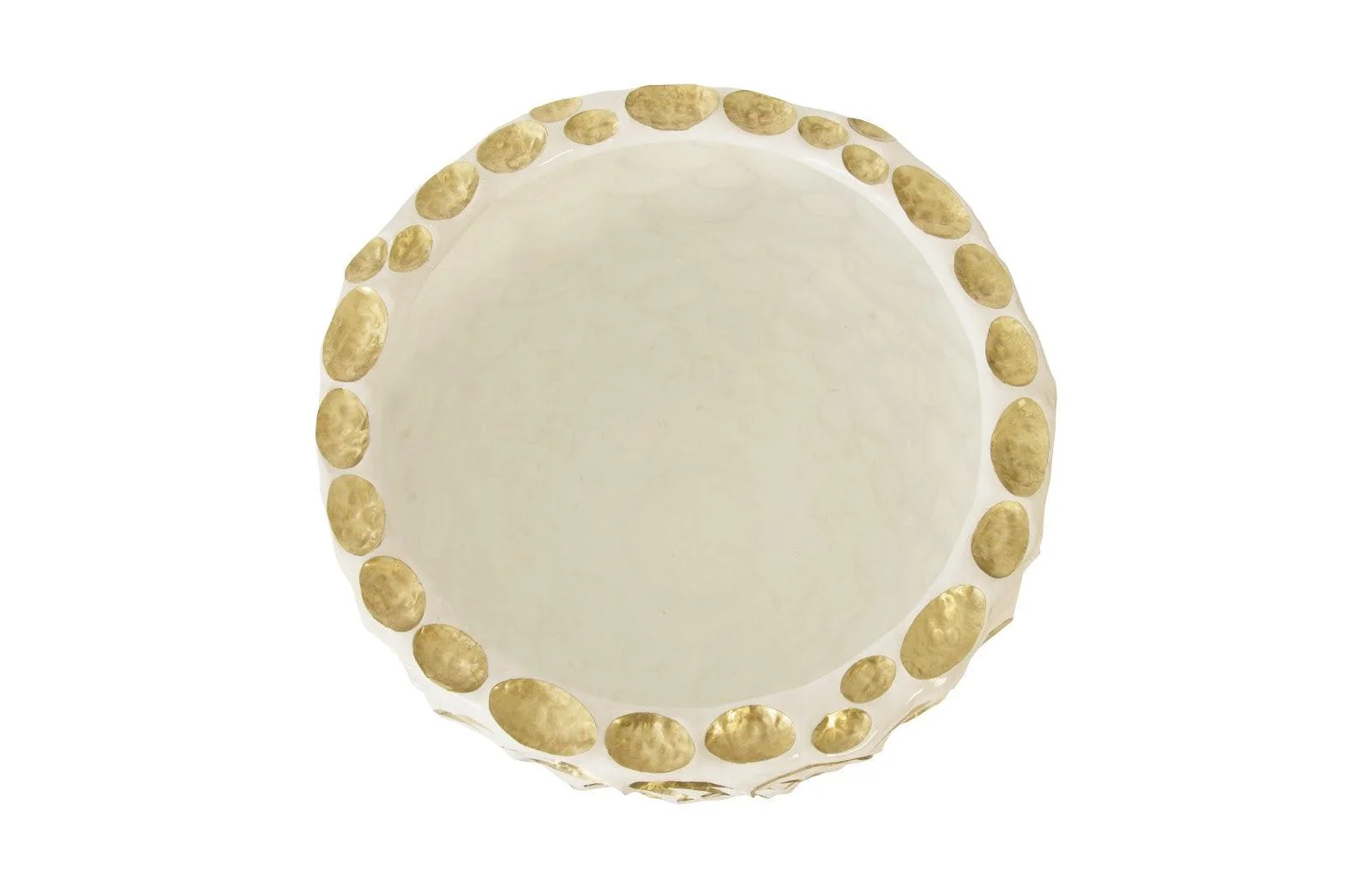 Bubbles Planter, Brass, White, LG - Frankwebs