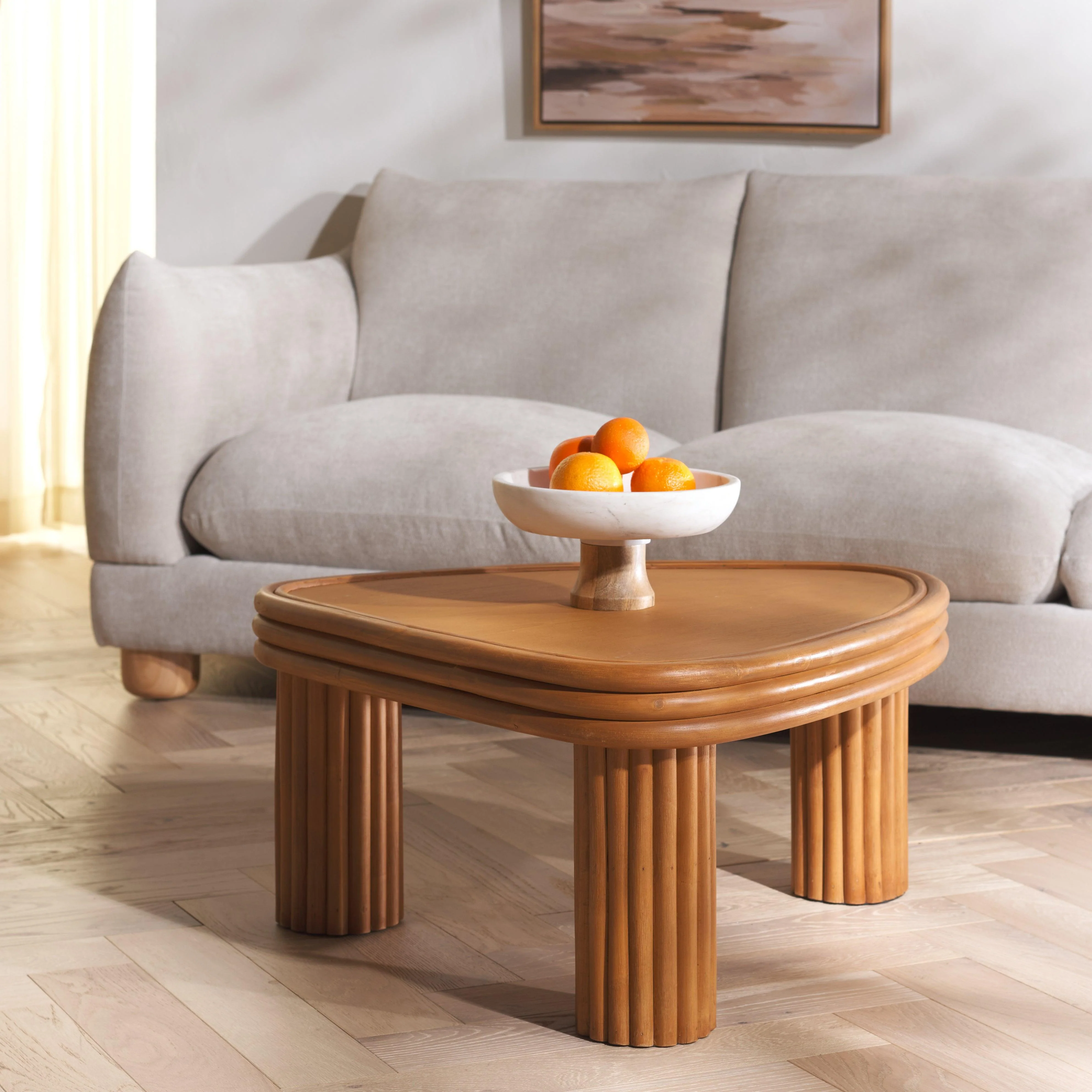 BAYARD RATTAN TRIANGLE COFFEE TABLE - Frankwebs