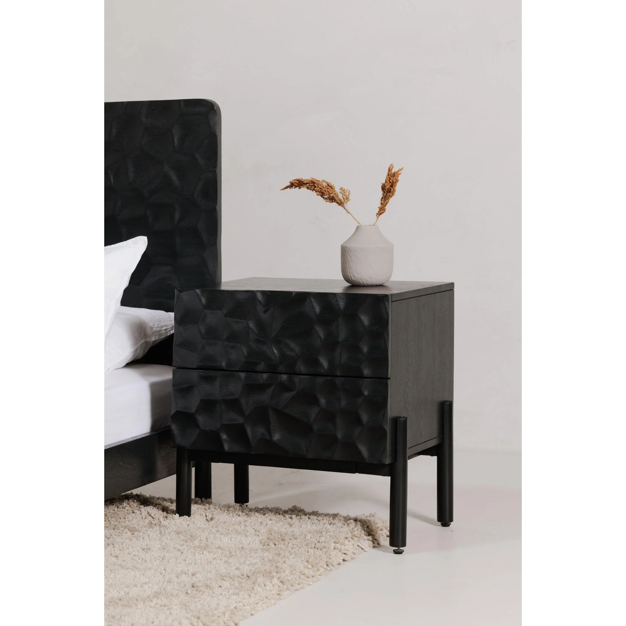 Misaki Nightstand Black - Frankwebs