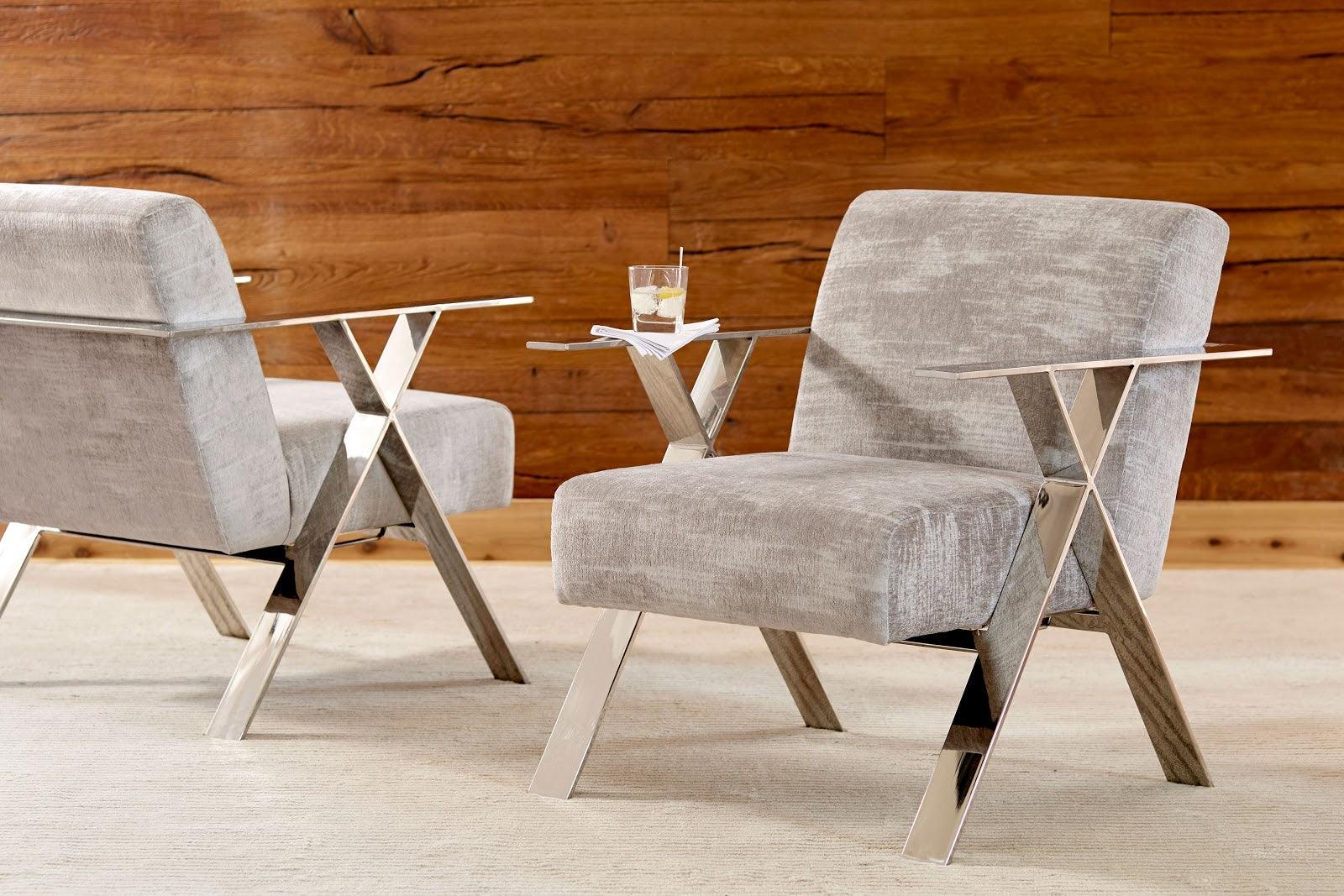 Allure Club Chair, Diva Gray , Stainless Steel Frame - Frankwebs