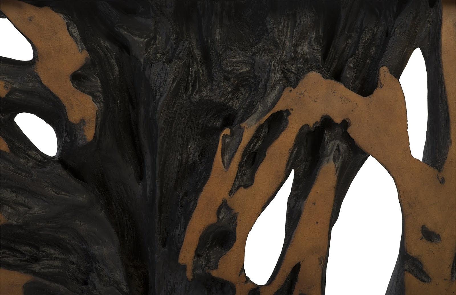 Cast Root Console Table, Iron Frame, Resin, Brown - Frankwebs