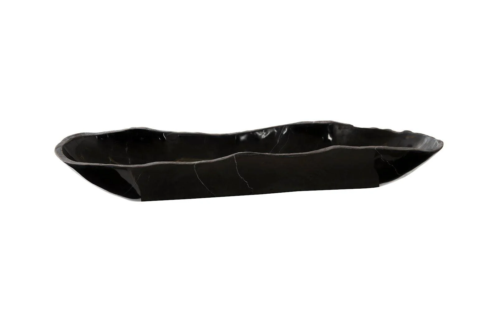 Aragonite Canoe Bowl, Black, Medium - Frankwebs