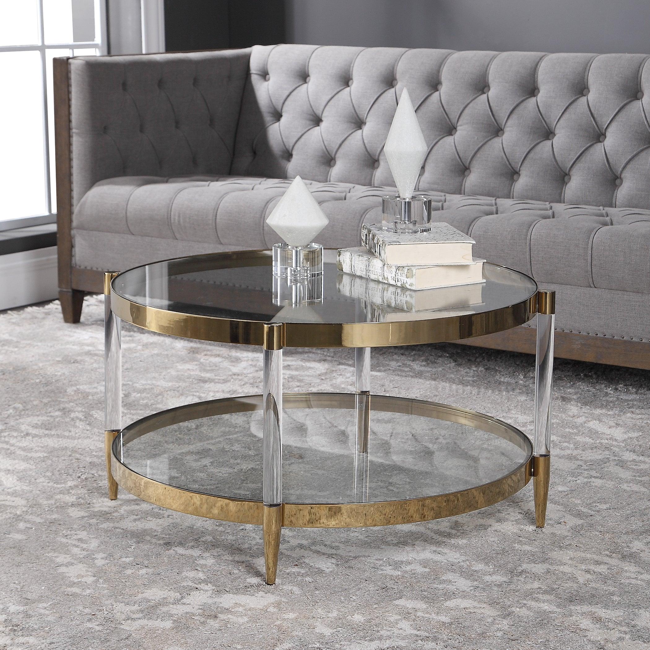 KELLEN GLASS COFFEE TABLE - Frankwebs