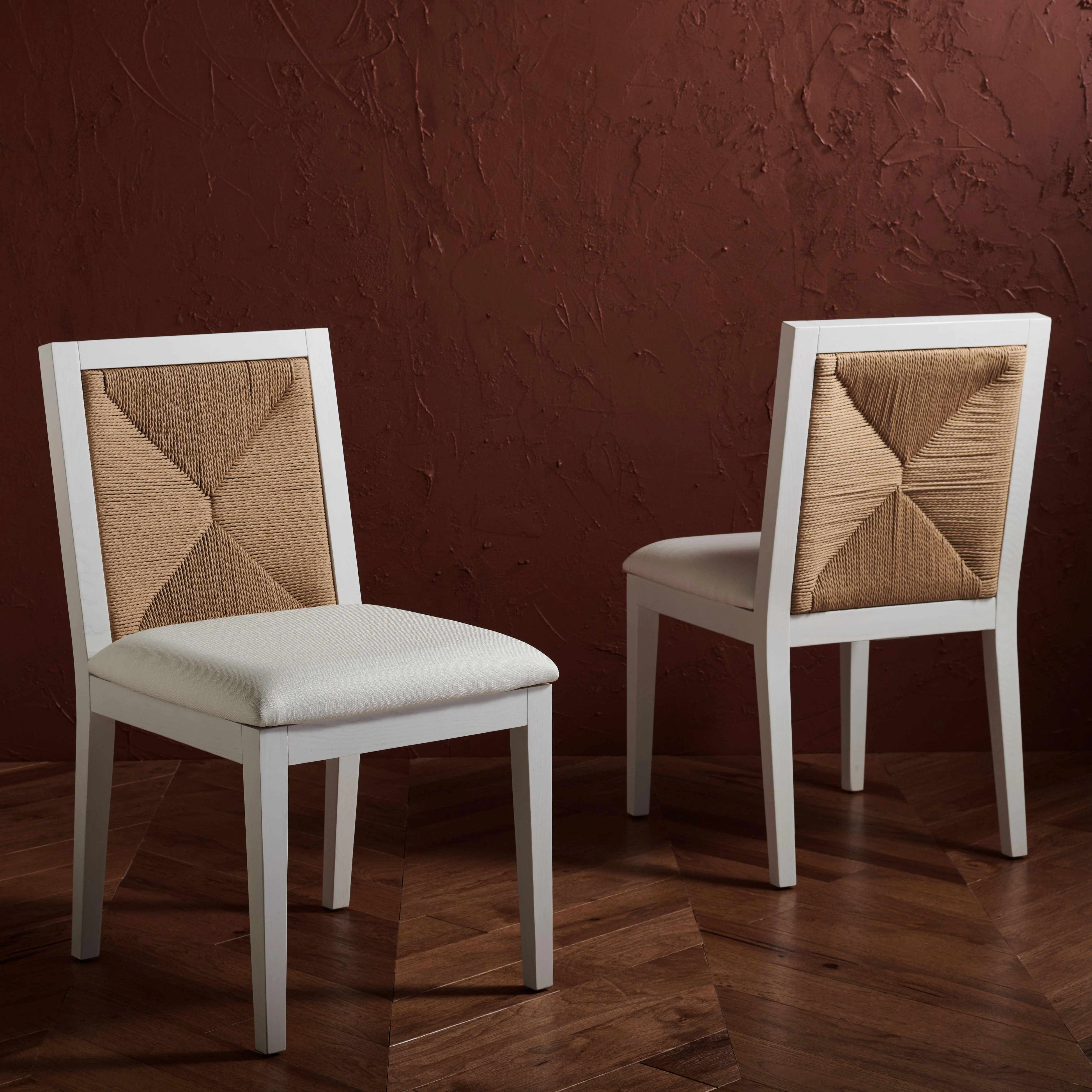 EMILIO WOVEN DINING CHAIR (SET OF 2) - Frankwebs