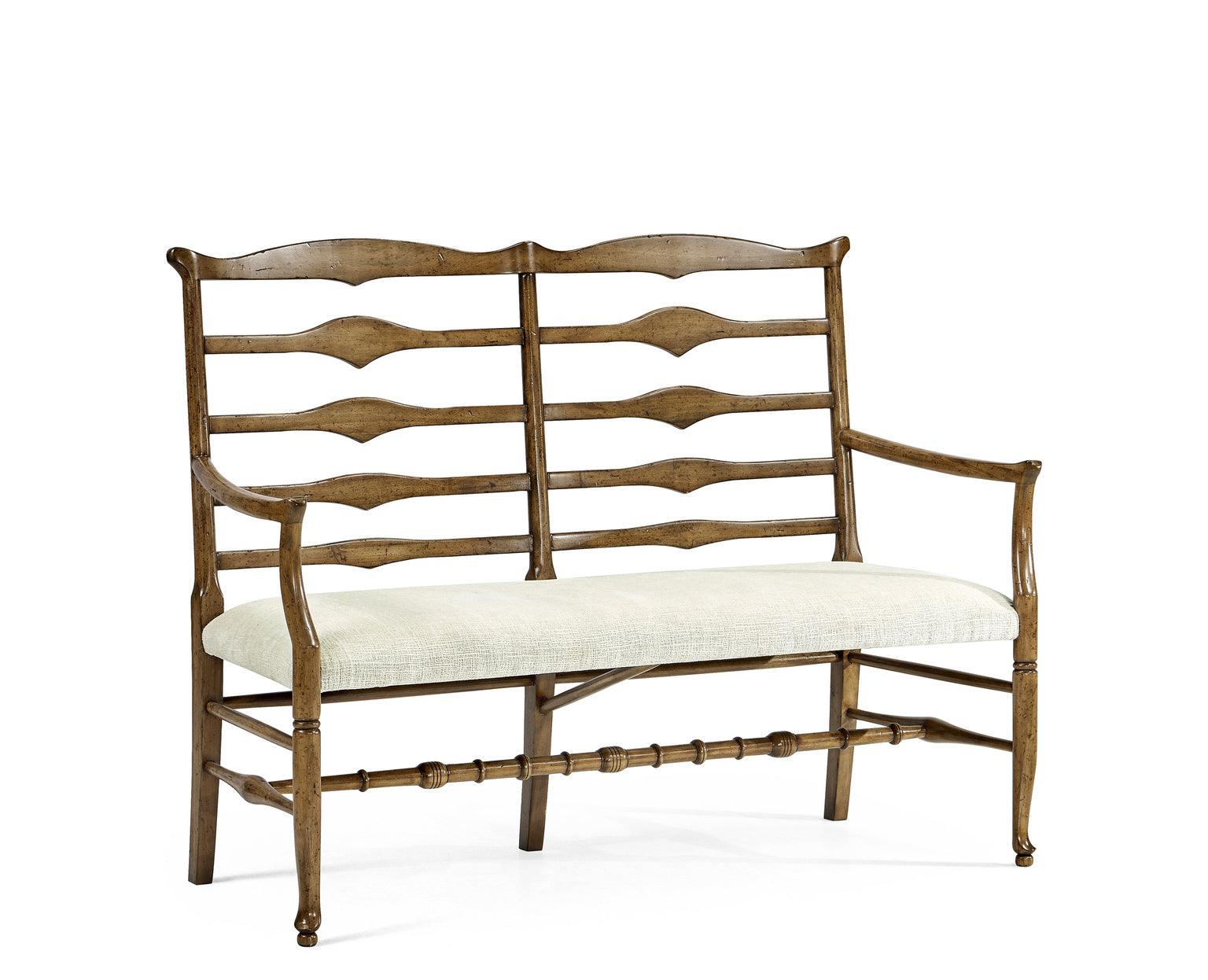 Casual Accents Medium Driftwood Ladderback Bench, Uph - Frankwebs