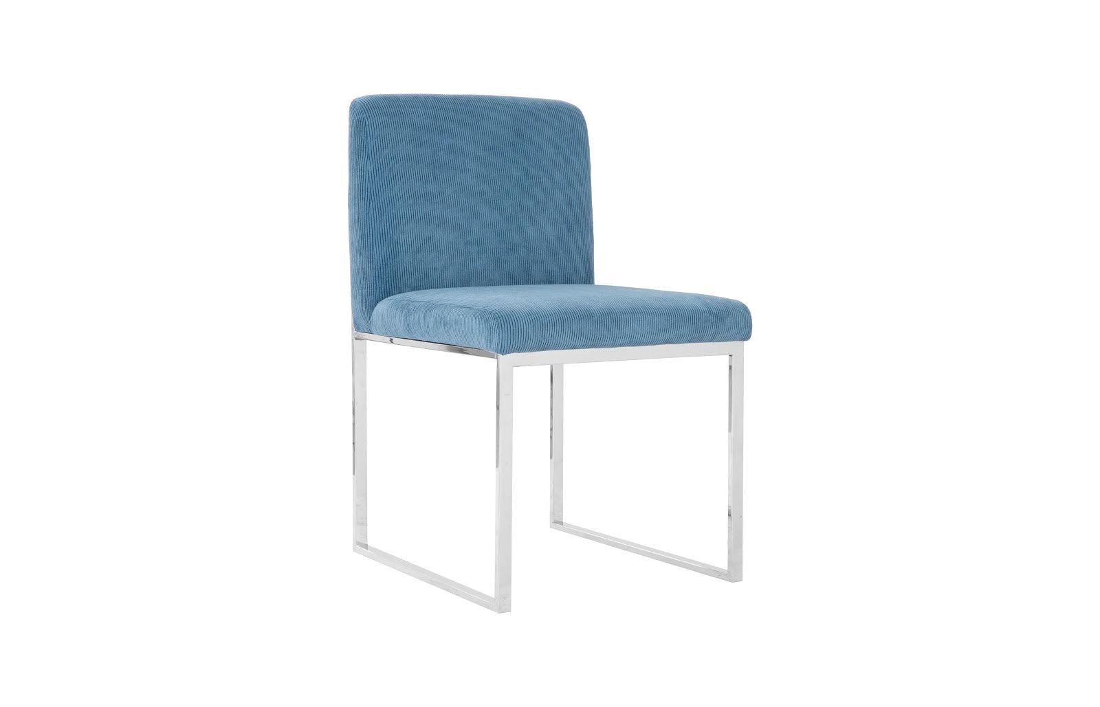 Frozen Dining Chair, Corduroy Blue - Frankwebs