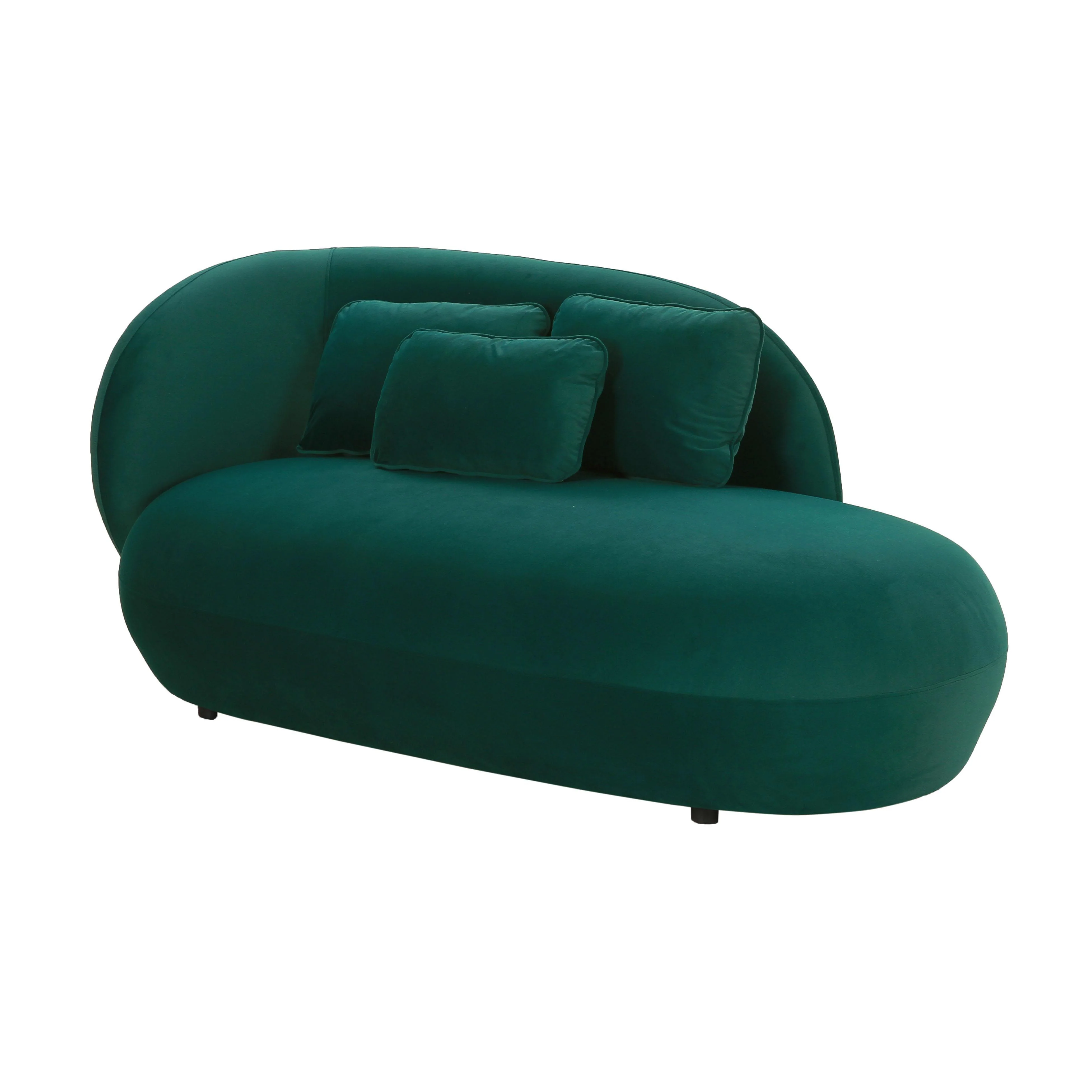 Galet Green Velvet Chaise - Frankwebs