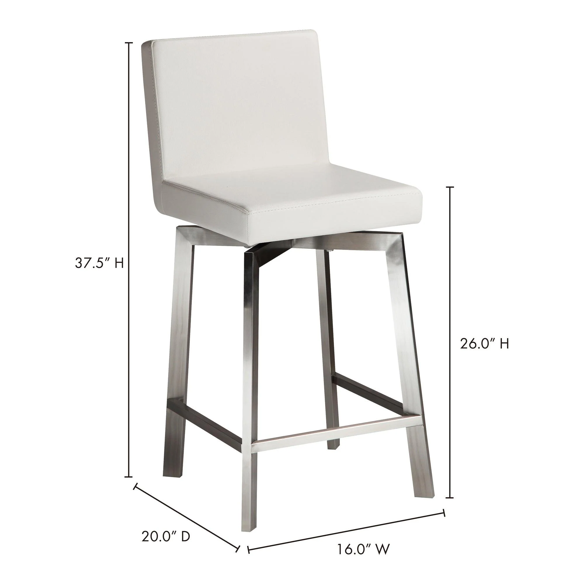 Giro Swivel Counter Stool White - Frankwebs