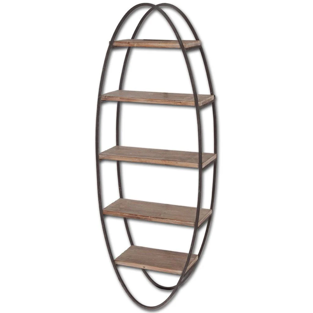Metort Wood and Metal Wall Shelf - Frankwebs