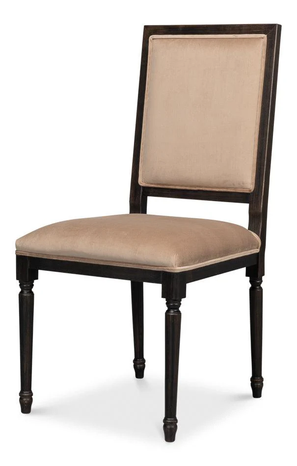 Square Back Side Chair Nero Toffee - Set of 2 - Frankwebs