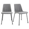 Elma Side Chair  Fabric with Matte Black Frame and Legs - Set Of 2 - Frankwebs