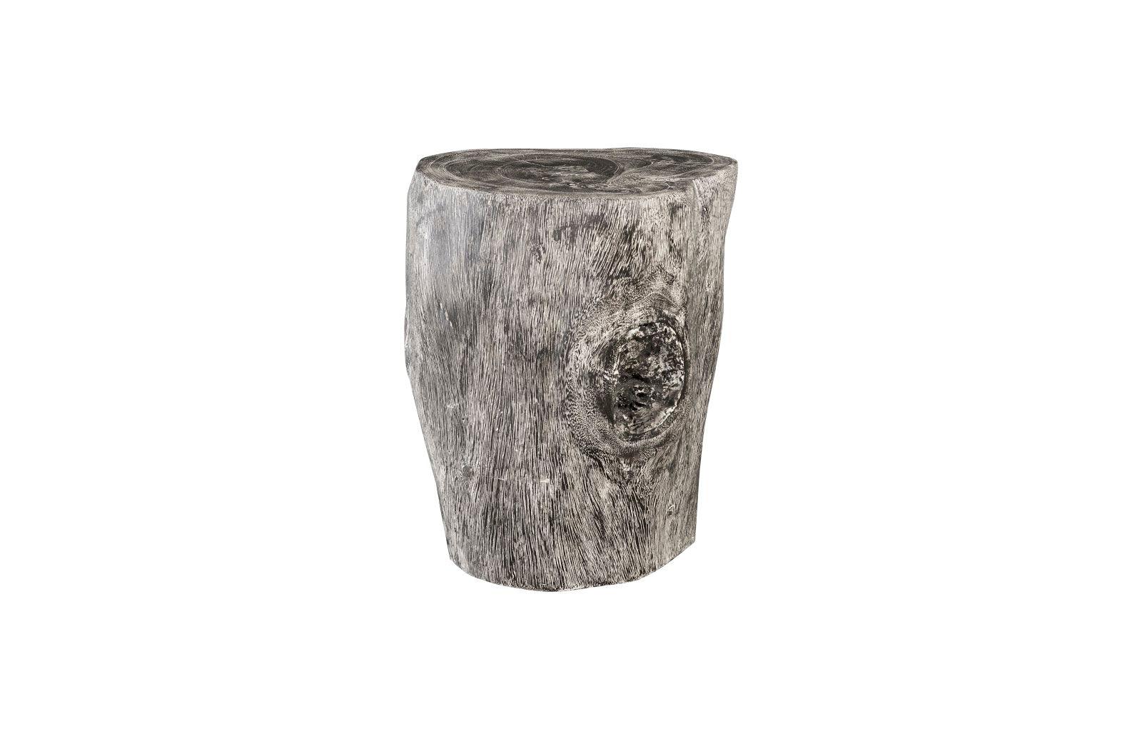 Stump Stool, Gray Stone Finish, Black - Frankwebs