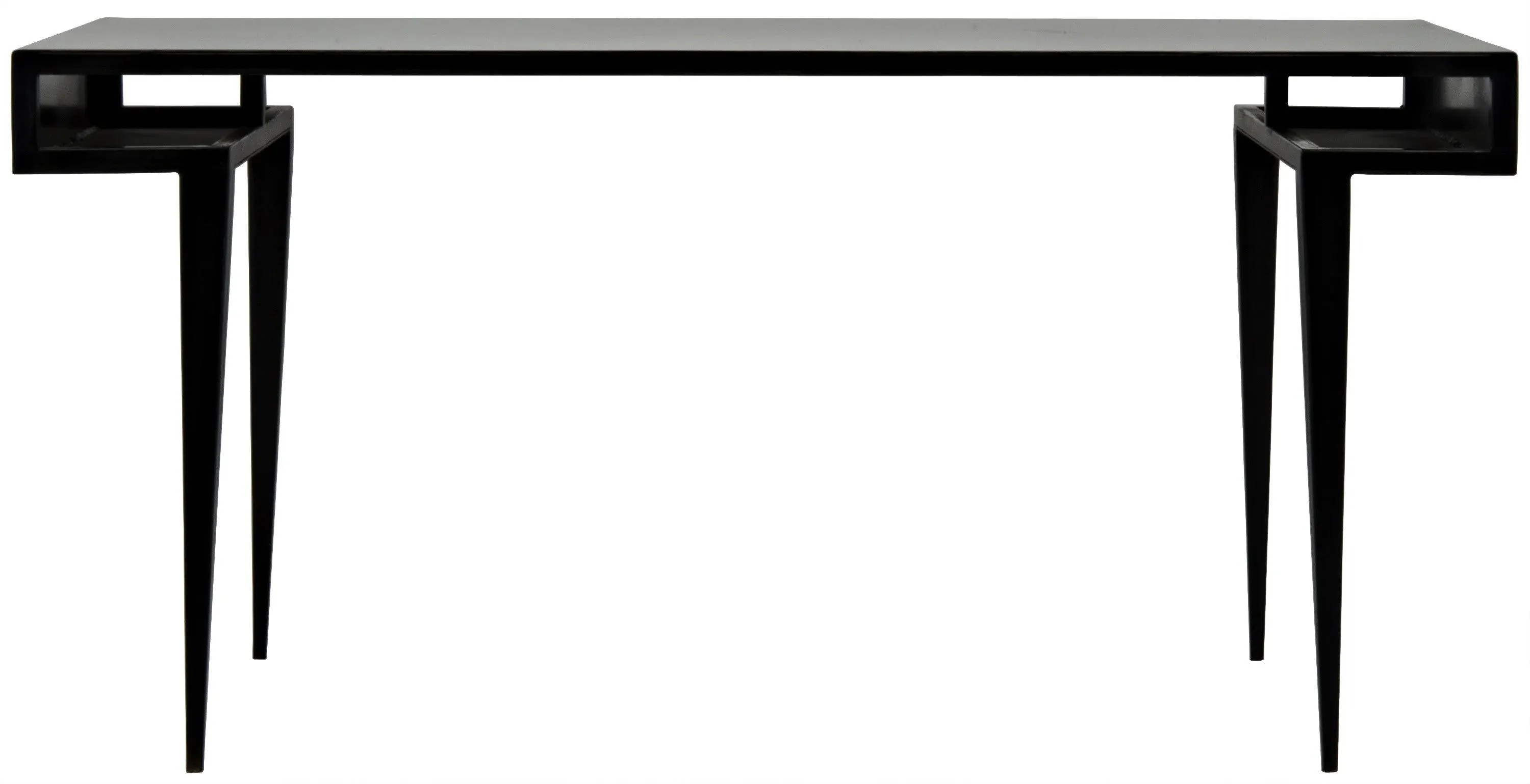 Stiletto Desk, Black Steel - Frankwebs