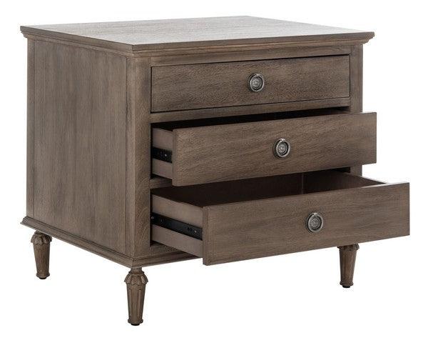 LISABET 3 DRAWER WOOD NIGHTSTAND - Frankwebs