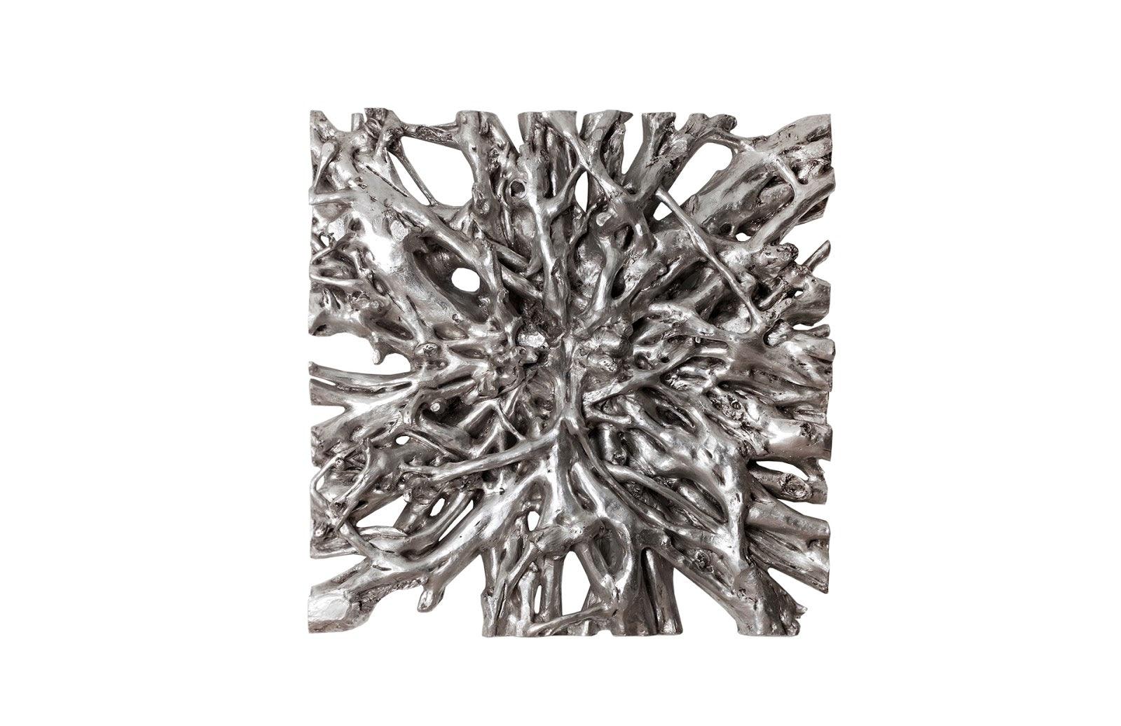 Square Root Wall Art, Silver Leaf, LG - Frankwebs
