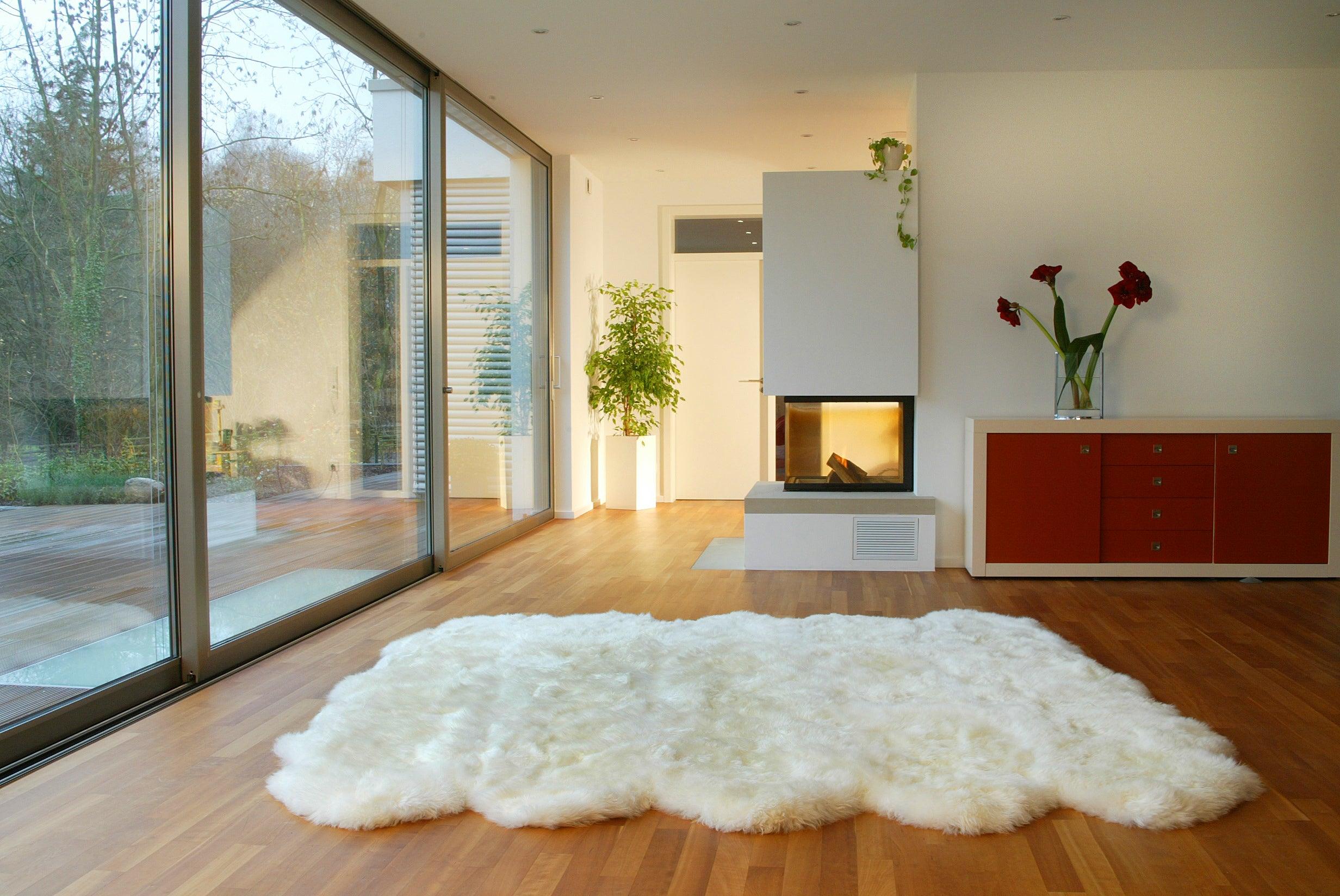 Long Wool Sheepskin Rug Decto - Frankwebs