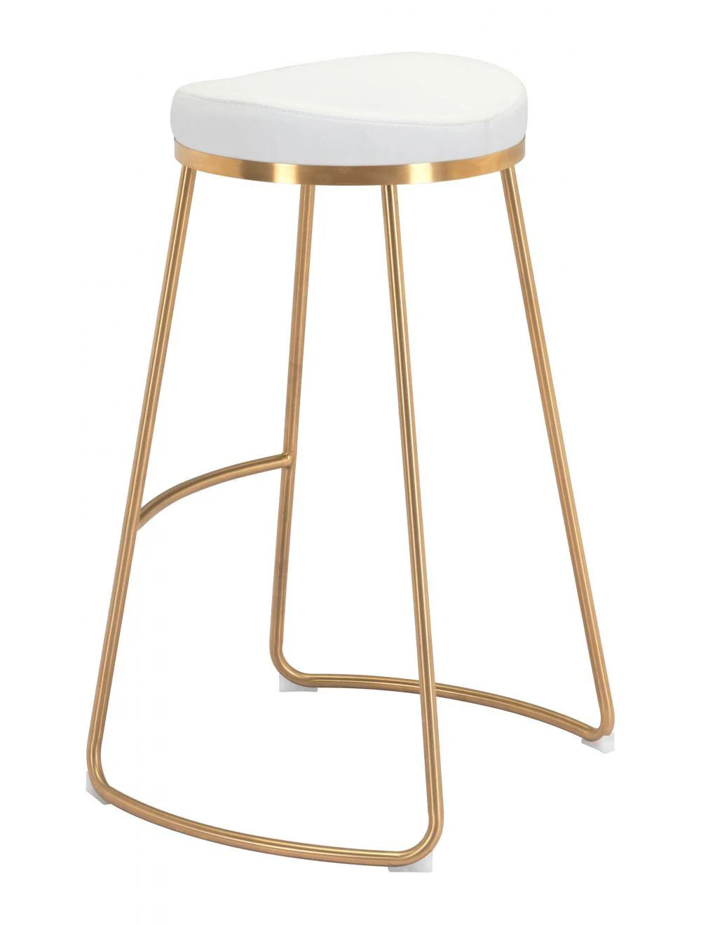Bree Barstool (Set of 2) White & Gold - Frankwebs