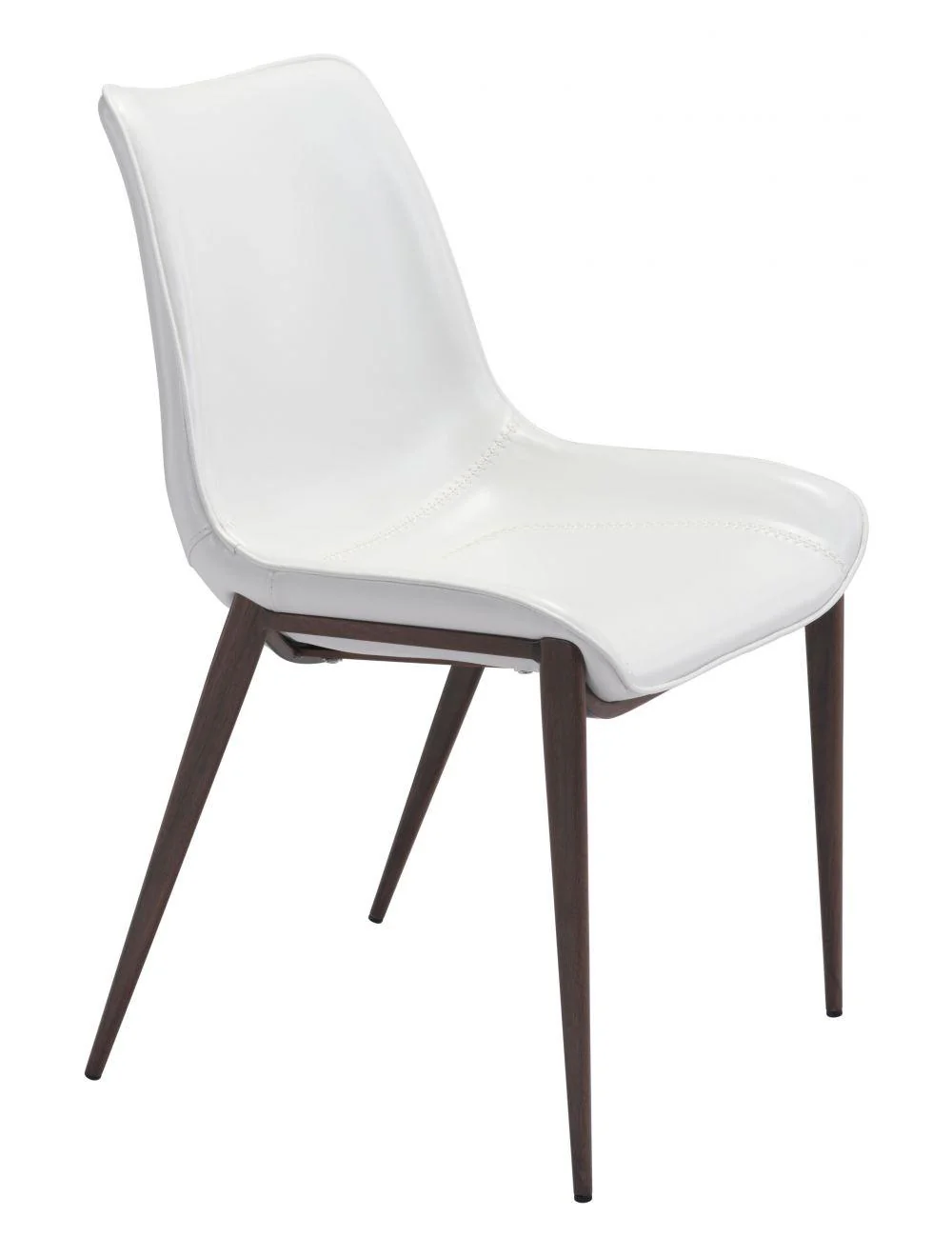 Magnus Dining Chair (Set of 2) White & Walnut - Frankwebs