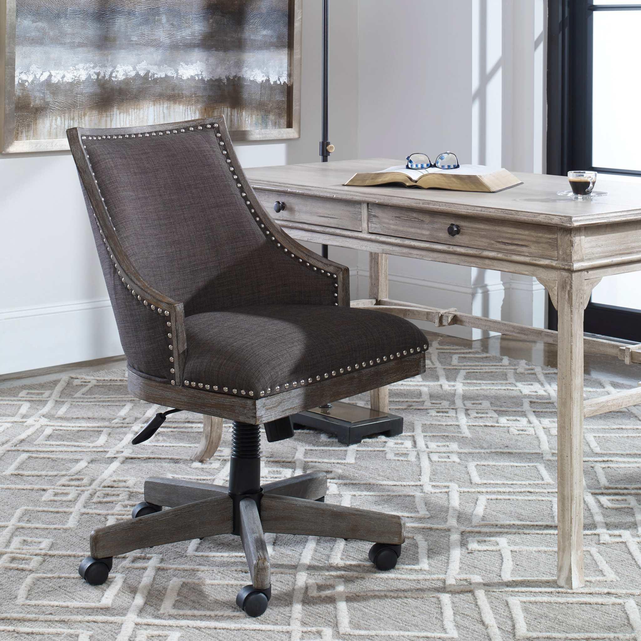 AIDRIAN CHARCOAL DESK CHAIR - Frankwebs