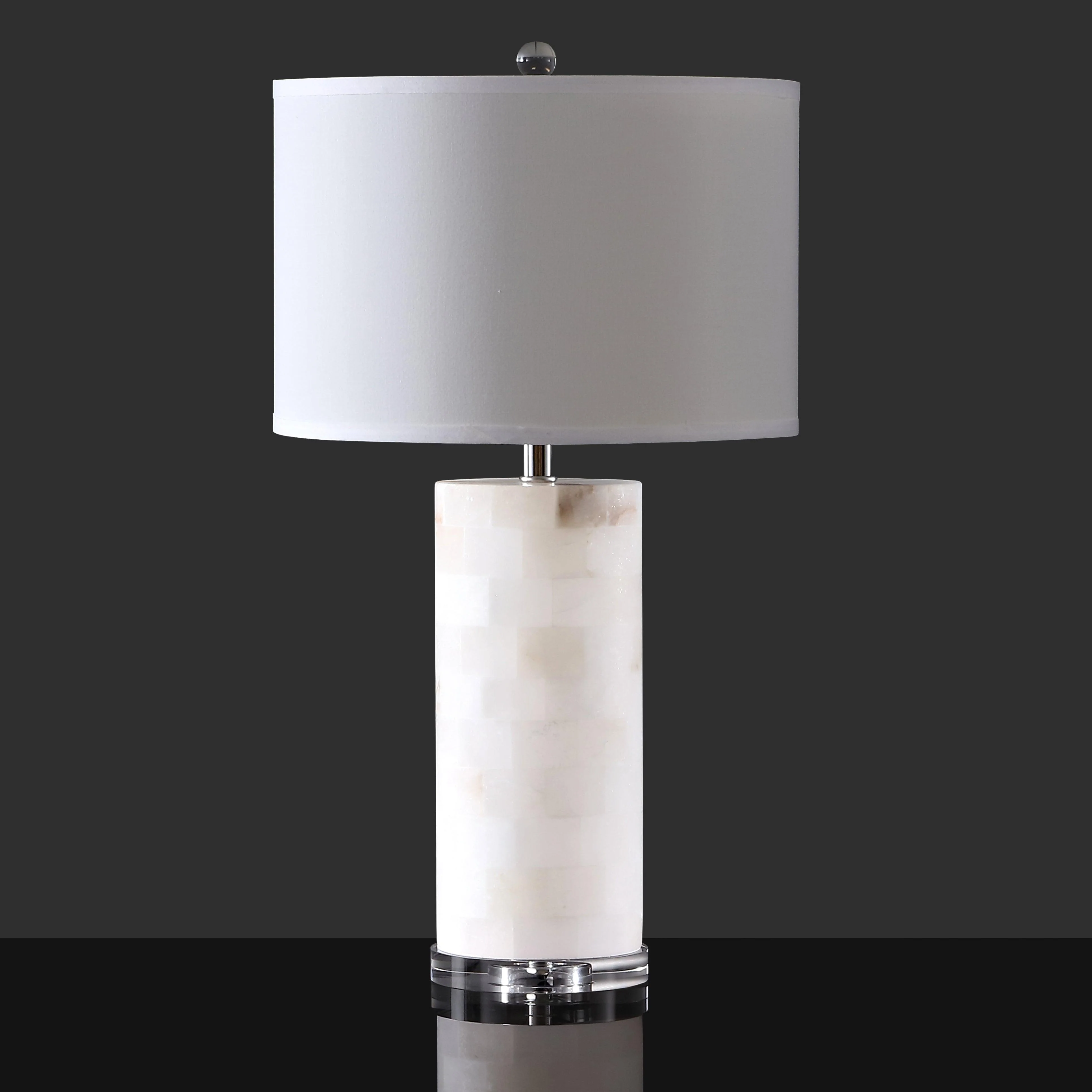 MASSEY ROUND ALABASTER TABLE LAMP - Frankwebs