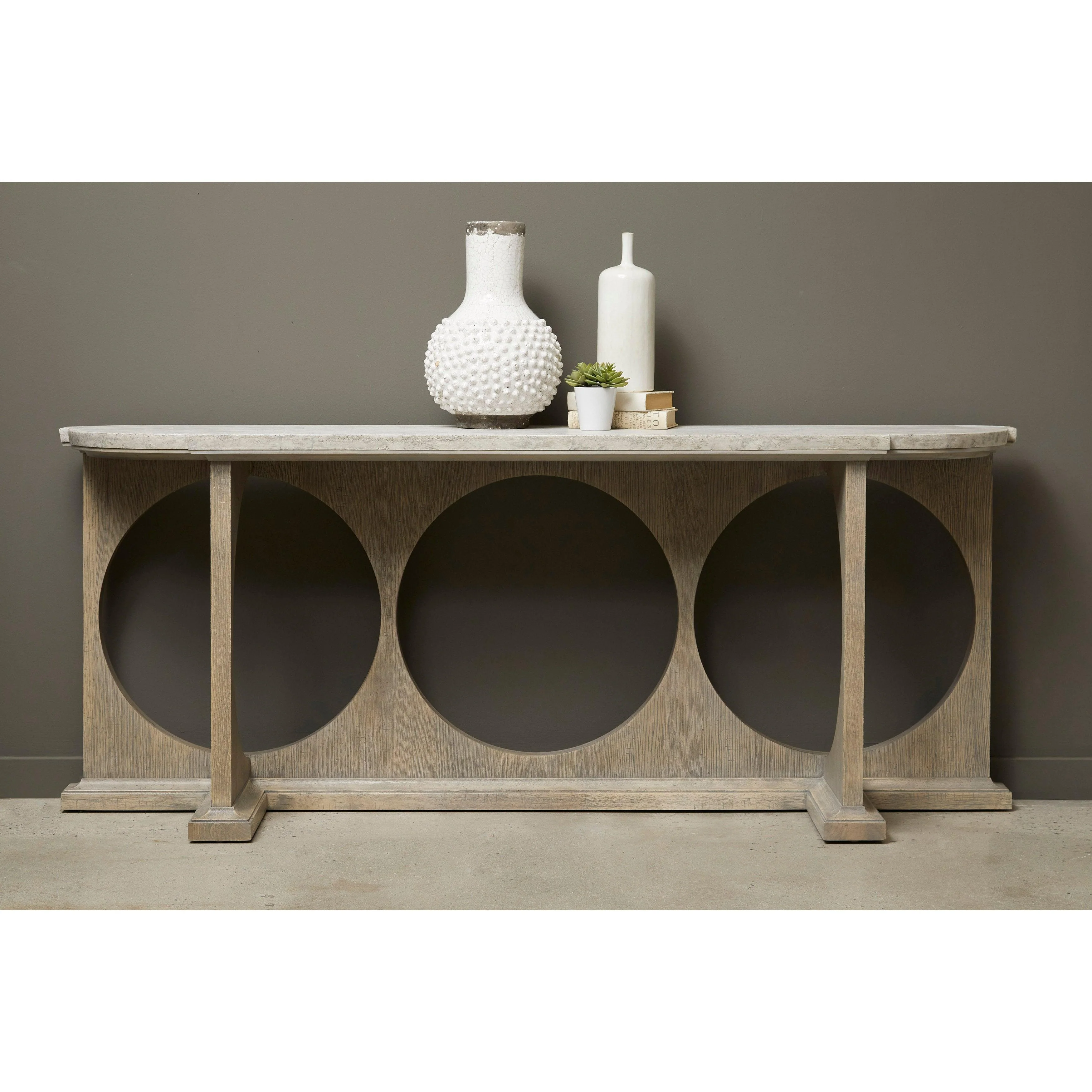 Modern Entryway Console Table with Concrete Top - Frankwebs