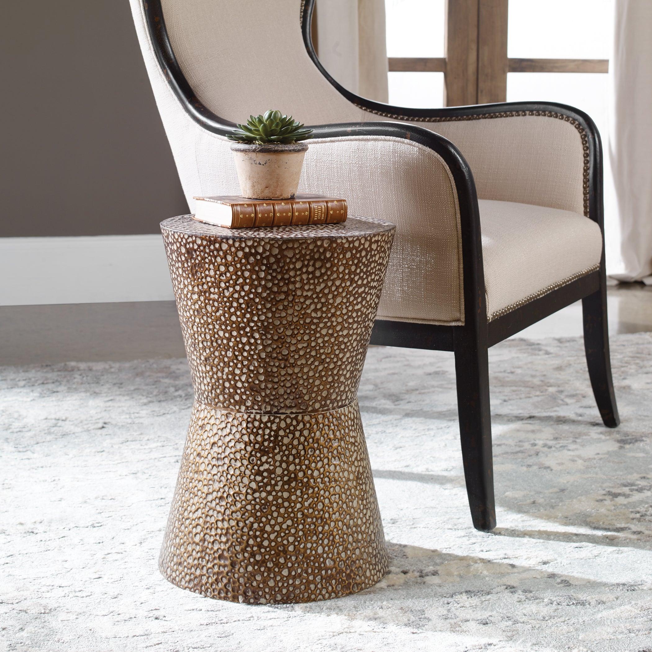 CUTLER DRUM SHAPED ACCENT TABLE - Frankwebs