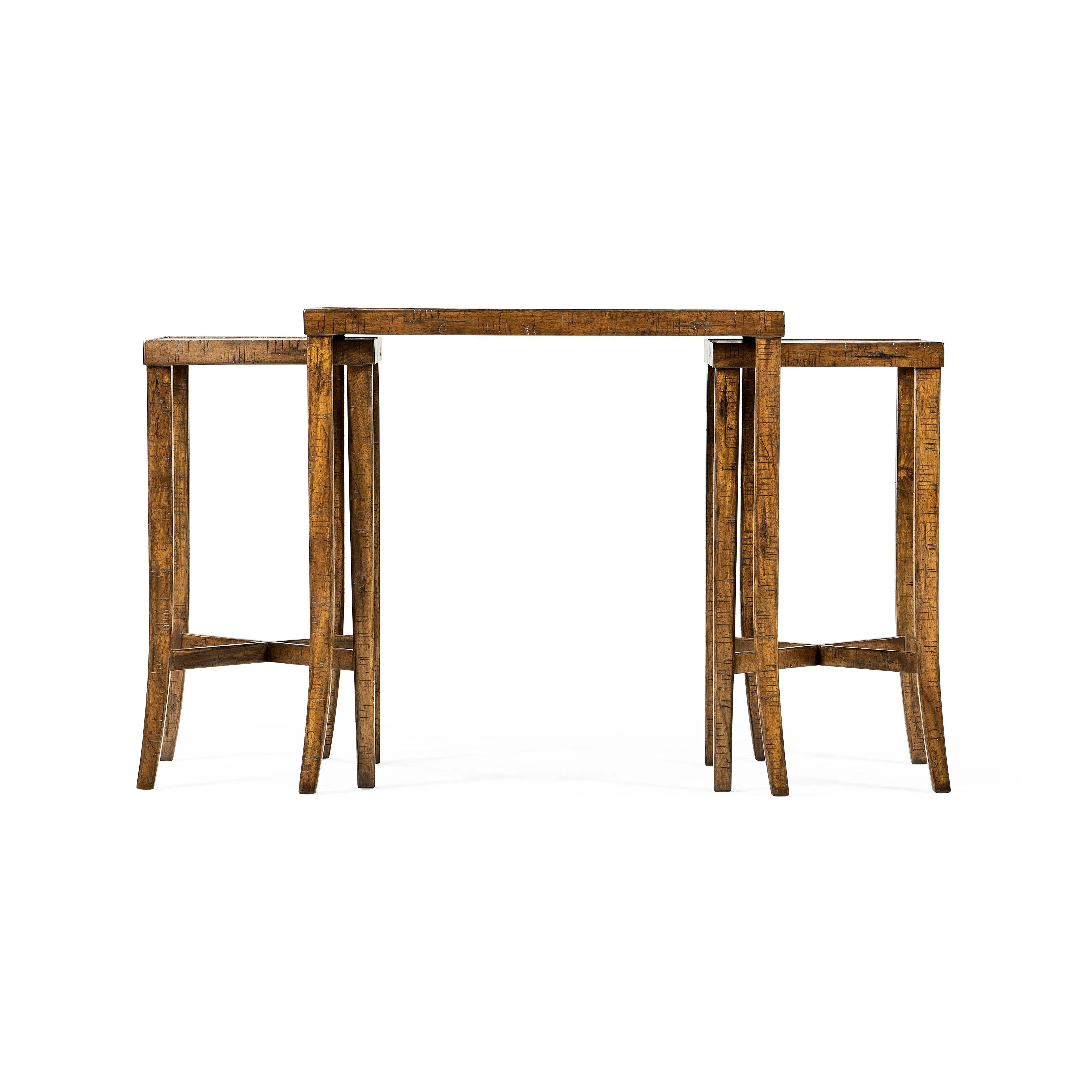 Casual Accents Country Walnut Nested Cocktail Table - Frankwebs
