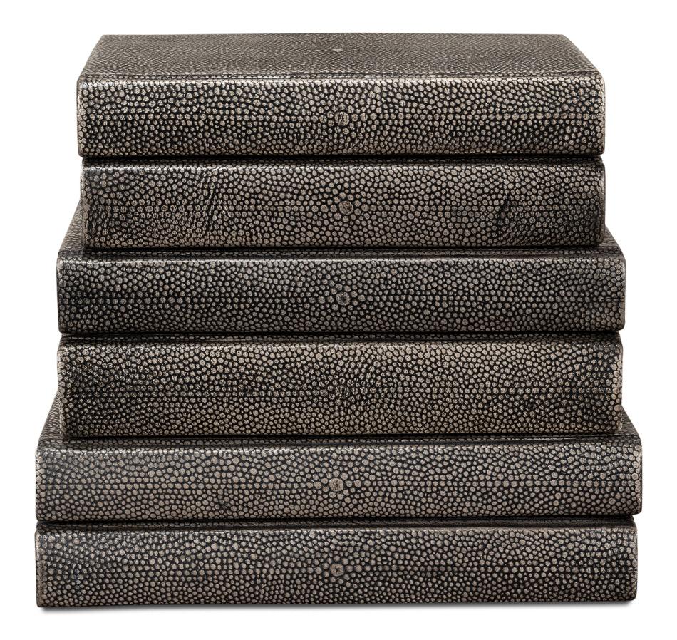 Shagreen Books - Set Of 12 - Antique Grey - Frankwebs