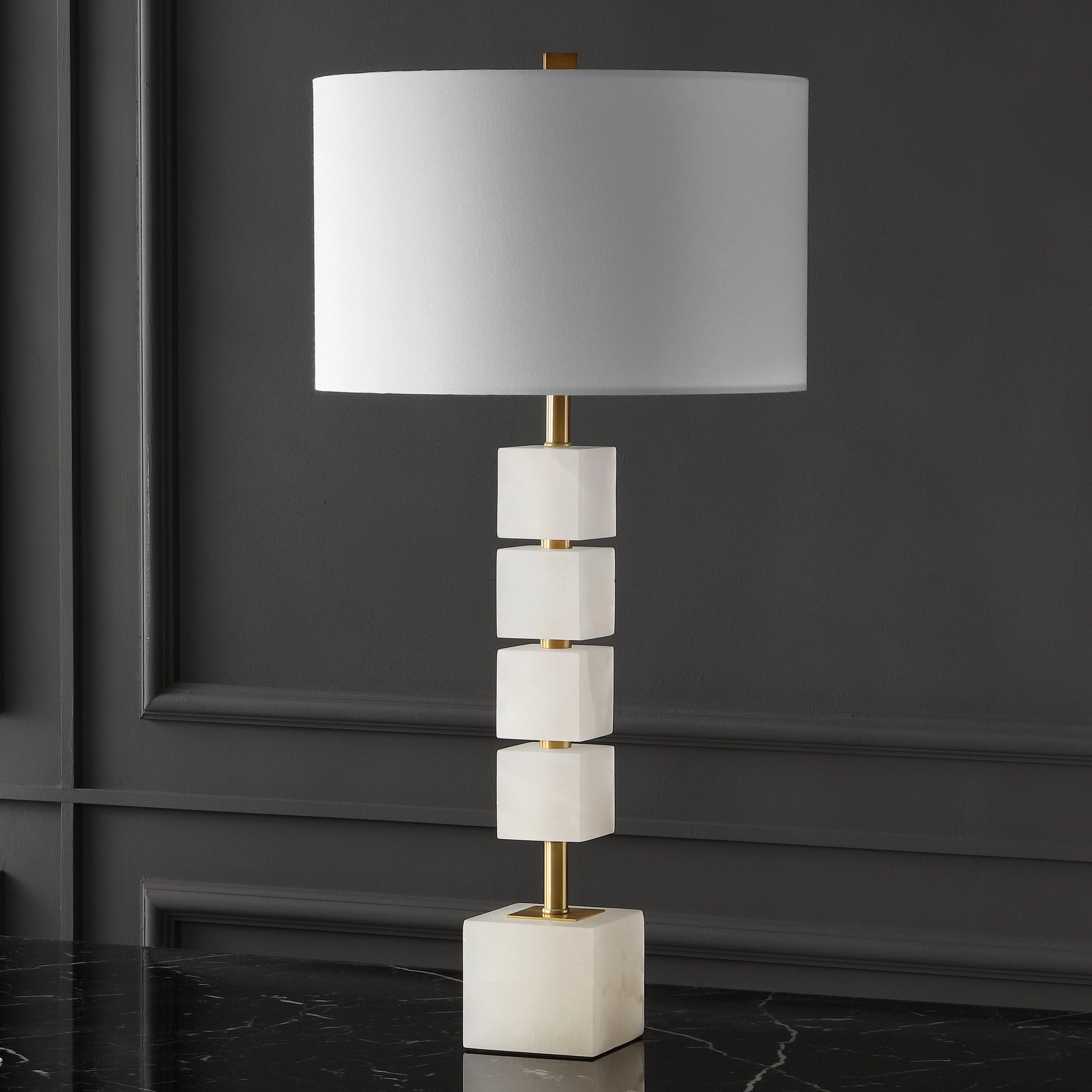 JOHNNY ALABASTER TABLE LAMP - Frankwebs