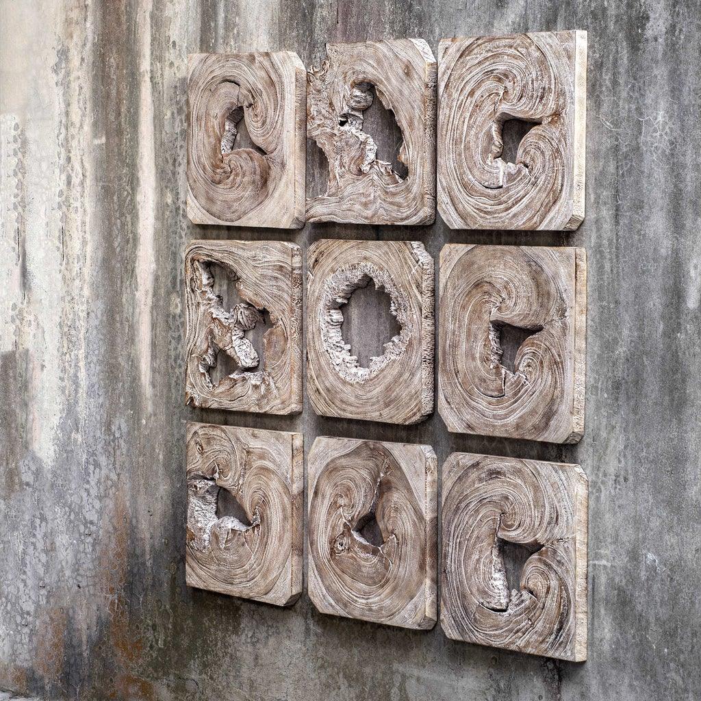 BAHATI WOOD WALL ART, SET OF 9 - Frankwebs