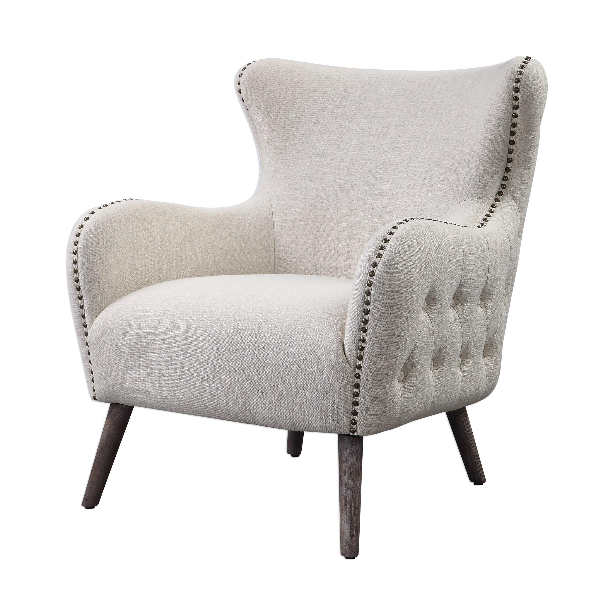 Donya Cream Accent Chair - Frankwebs