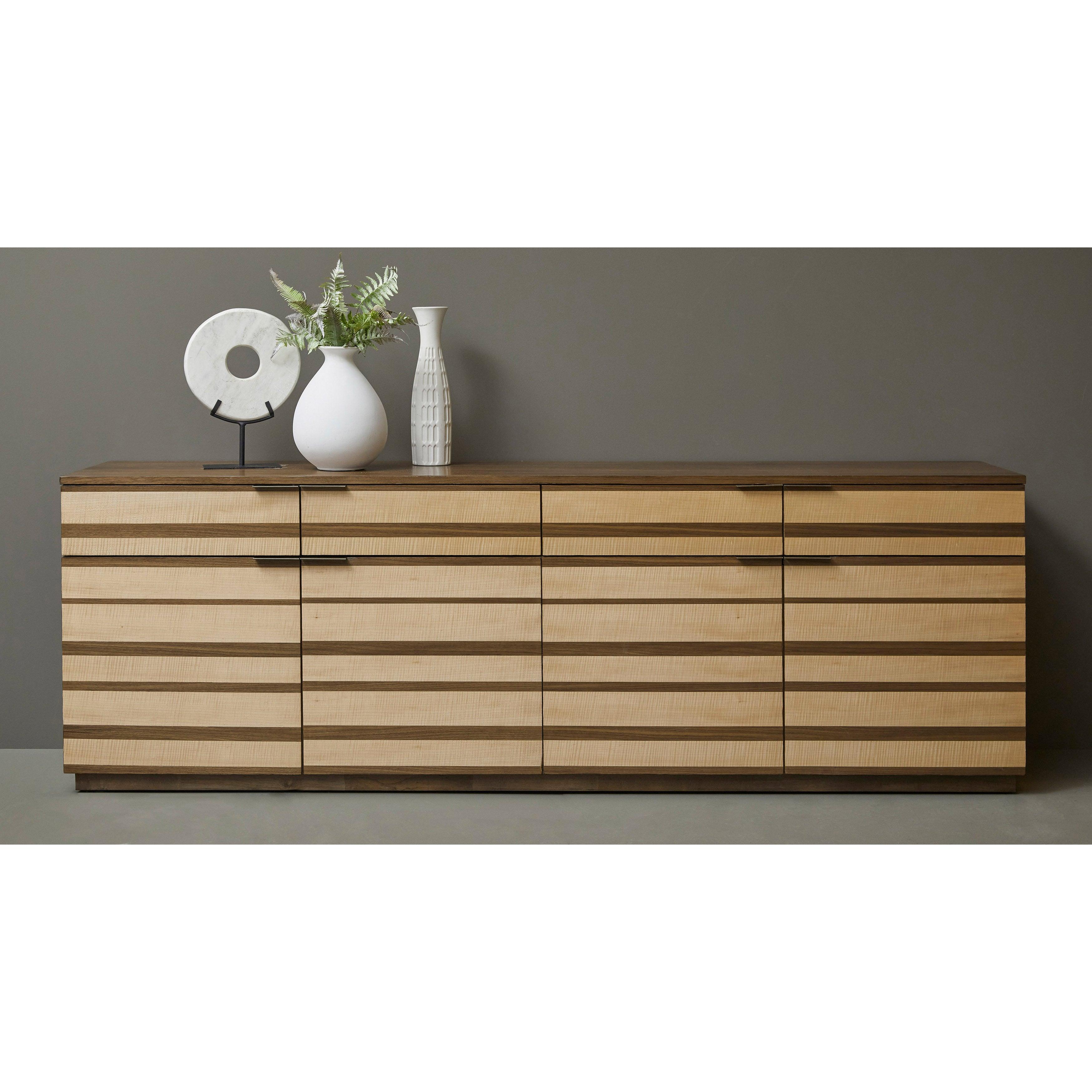 Multi-tonal 4 Door Credenza with Drawers - Frankwebs