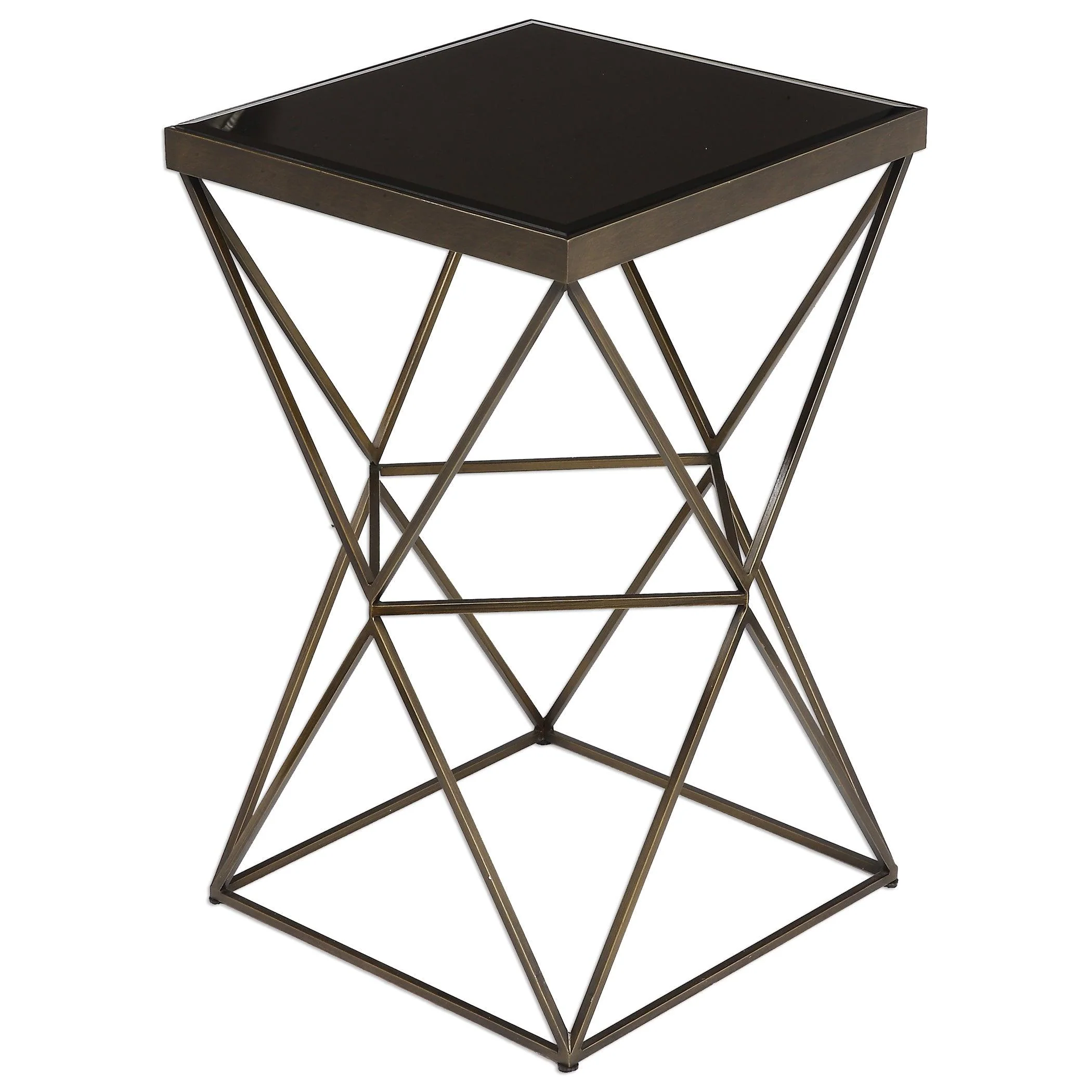 UBERTO CAGED FRAME ACCENT TABLE - Frankwebs