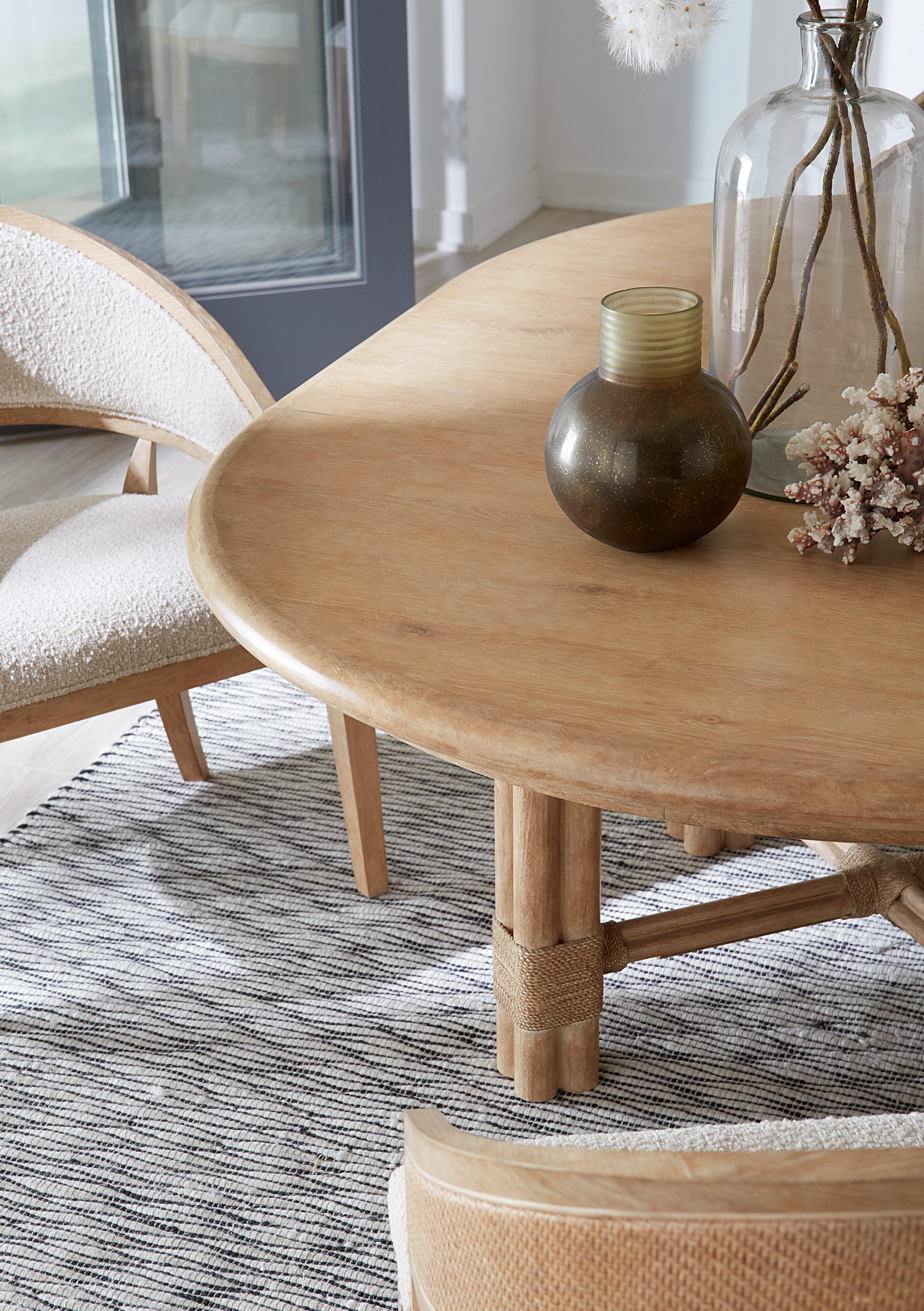 Retreat Pole Rattan Round Dining Table w/1-20in leaf - Frankwebs