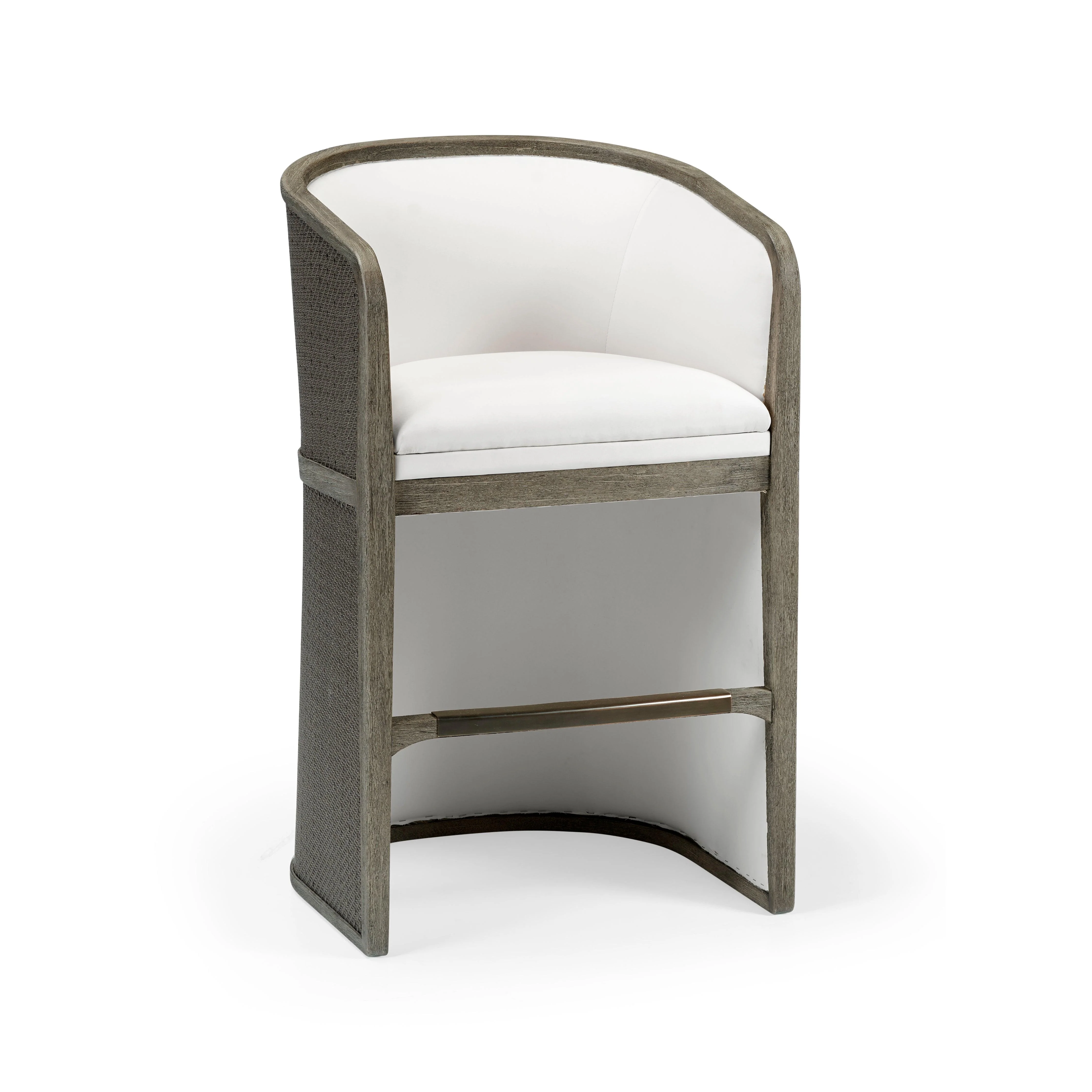 Modern Accents Grey Rattan Tub Bar Stool - Frankwebs