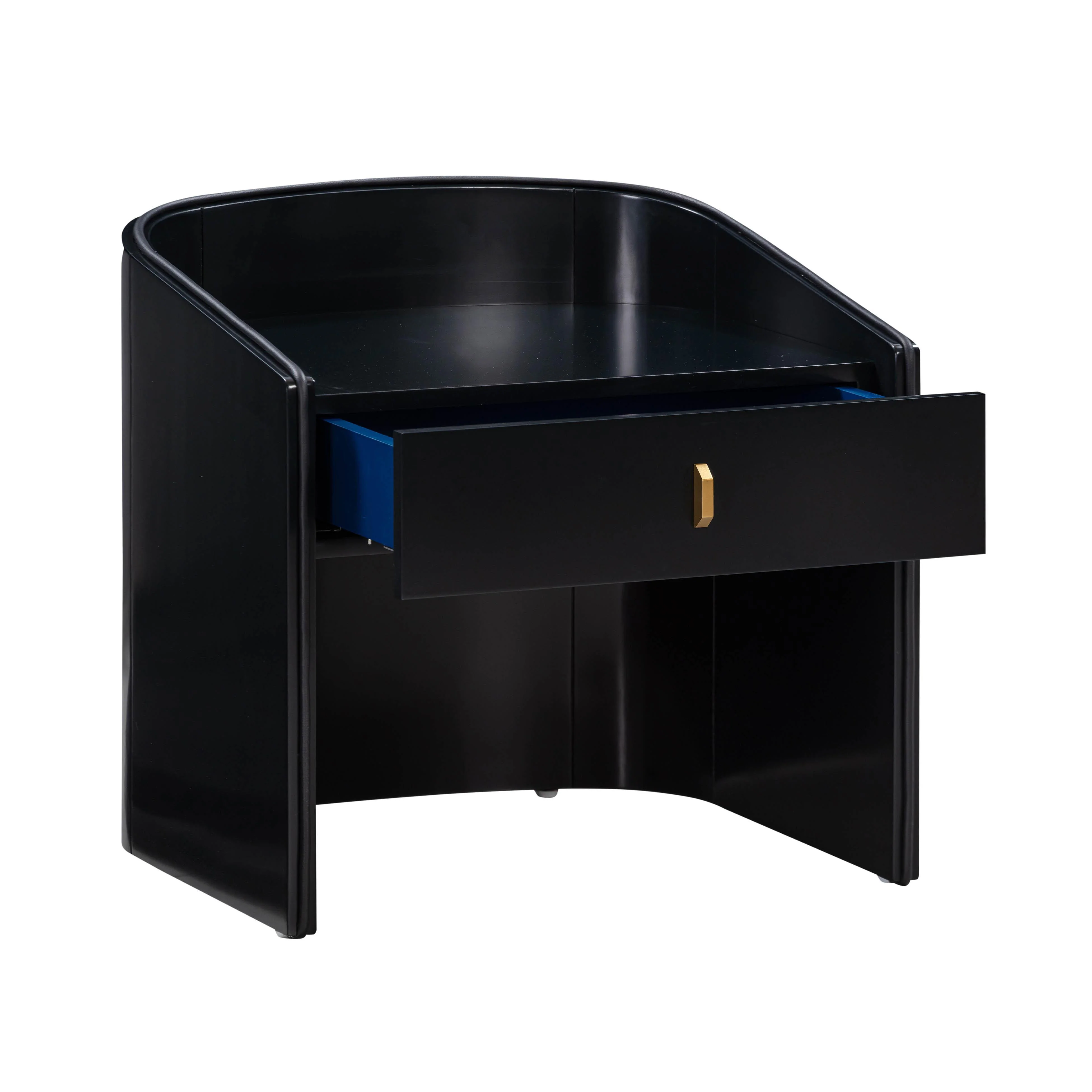 Collins Black Lacquer Nightstand - Frankwebs
