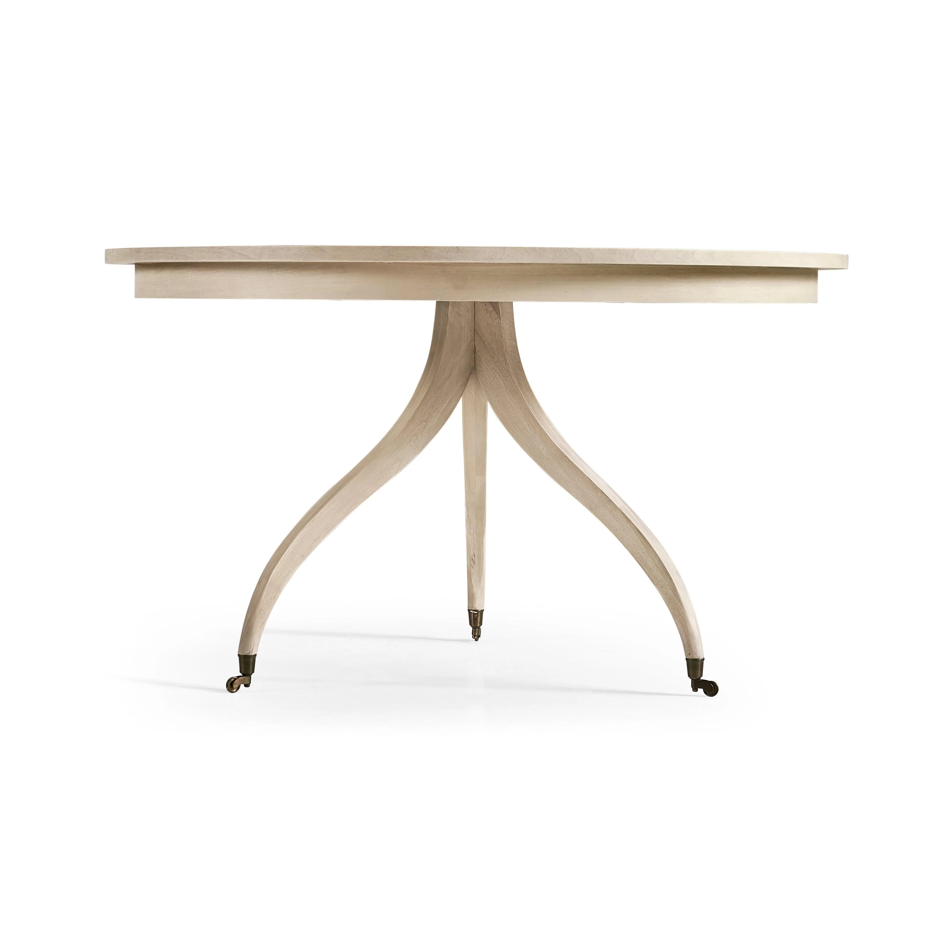Timeless Solar Spider Leg Pedestal Dining Table in Bleached Walnut - Frankwebs