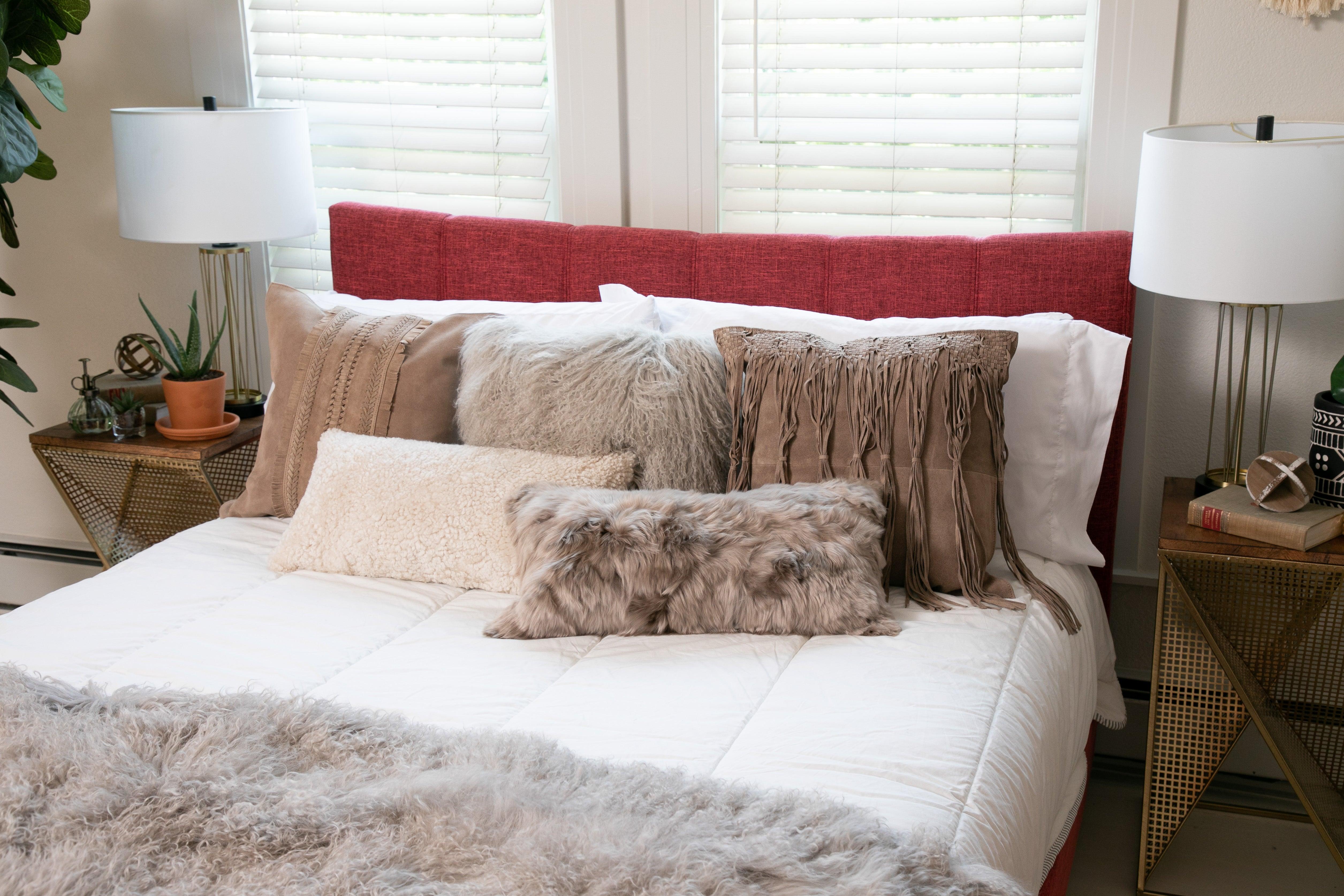 Suede Cowhide Square Cushion - Frankwebs