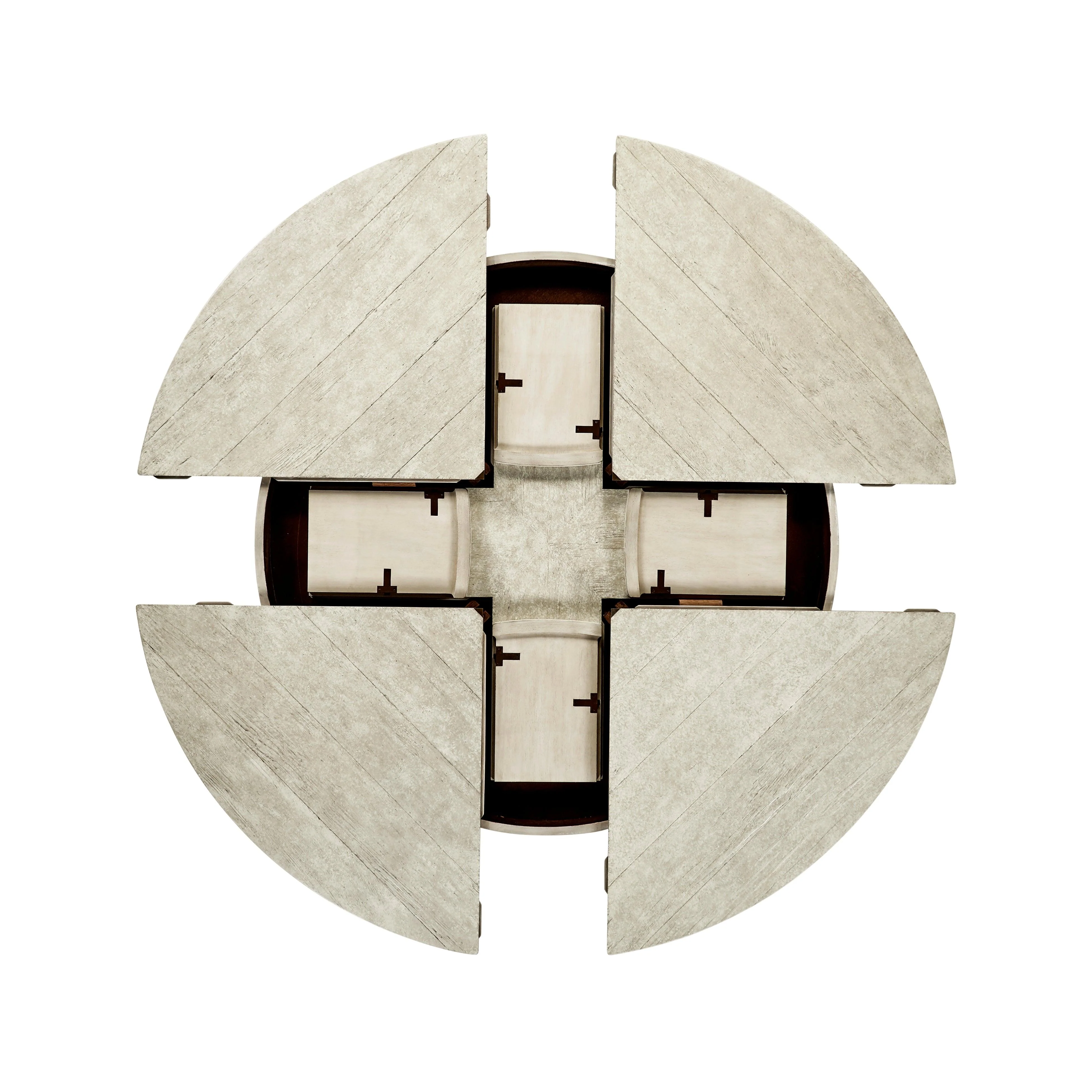 Casual Accents Whitewash Round Extendable Dining Table - Frankwebs