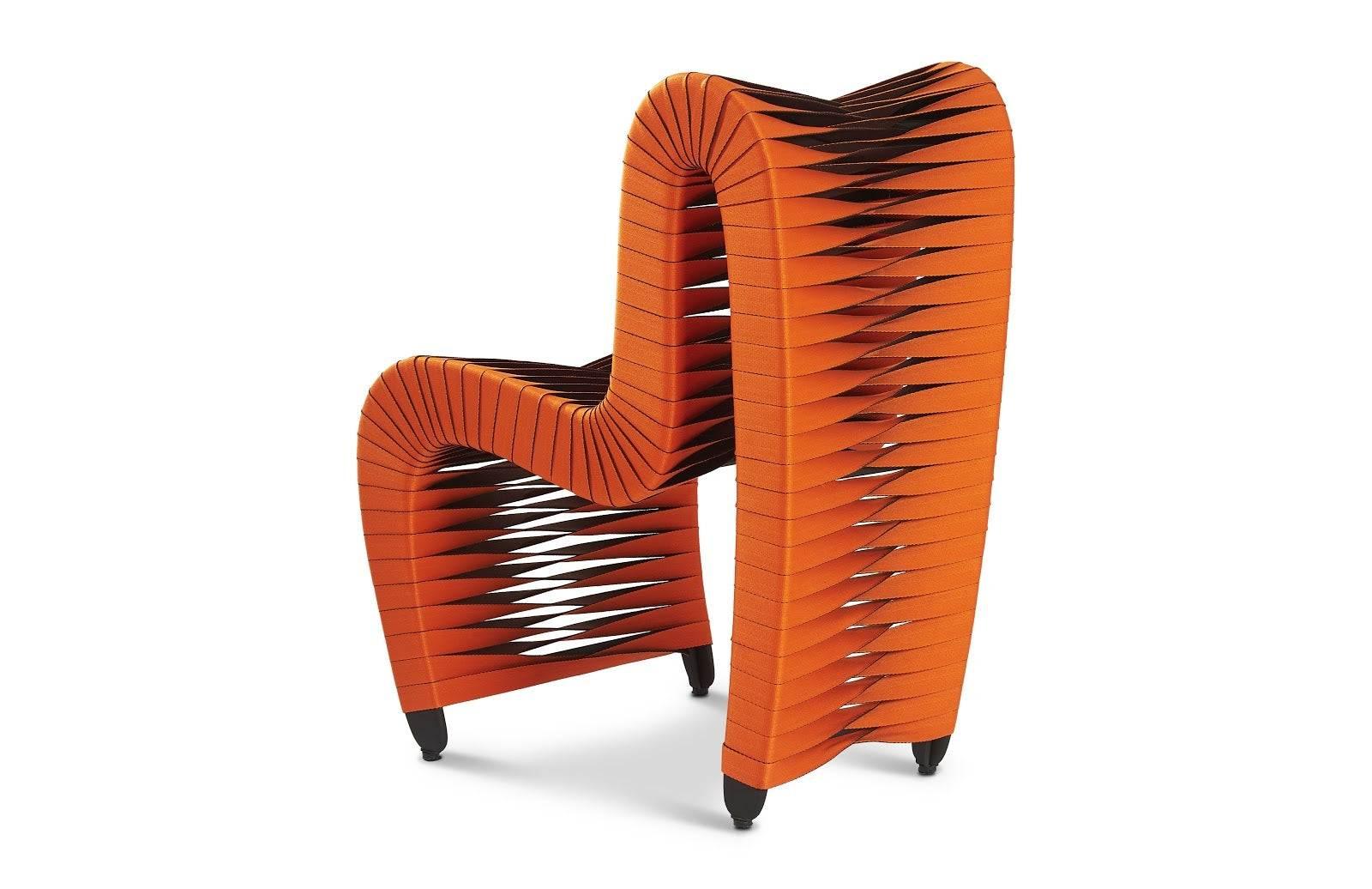 Seat Belt Dining Chair, Orange - Frankwebs