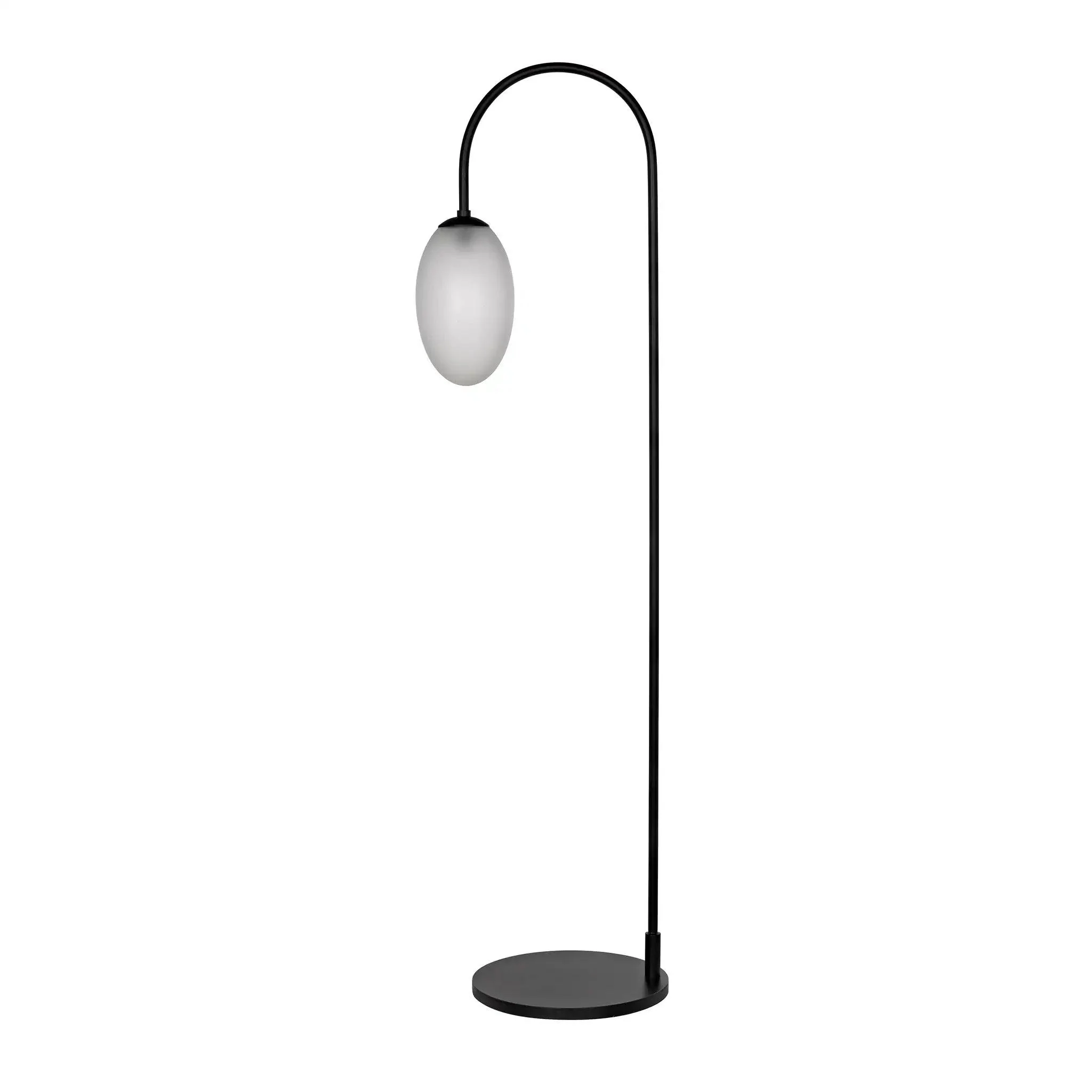 Swan Floor Lamp, Black Steel - Frankwebs