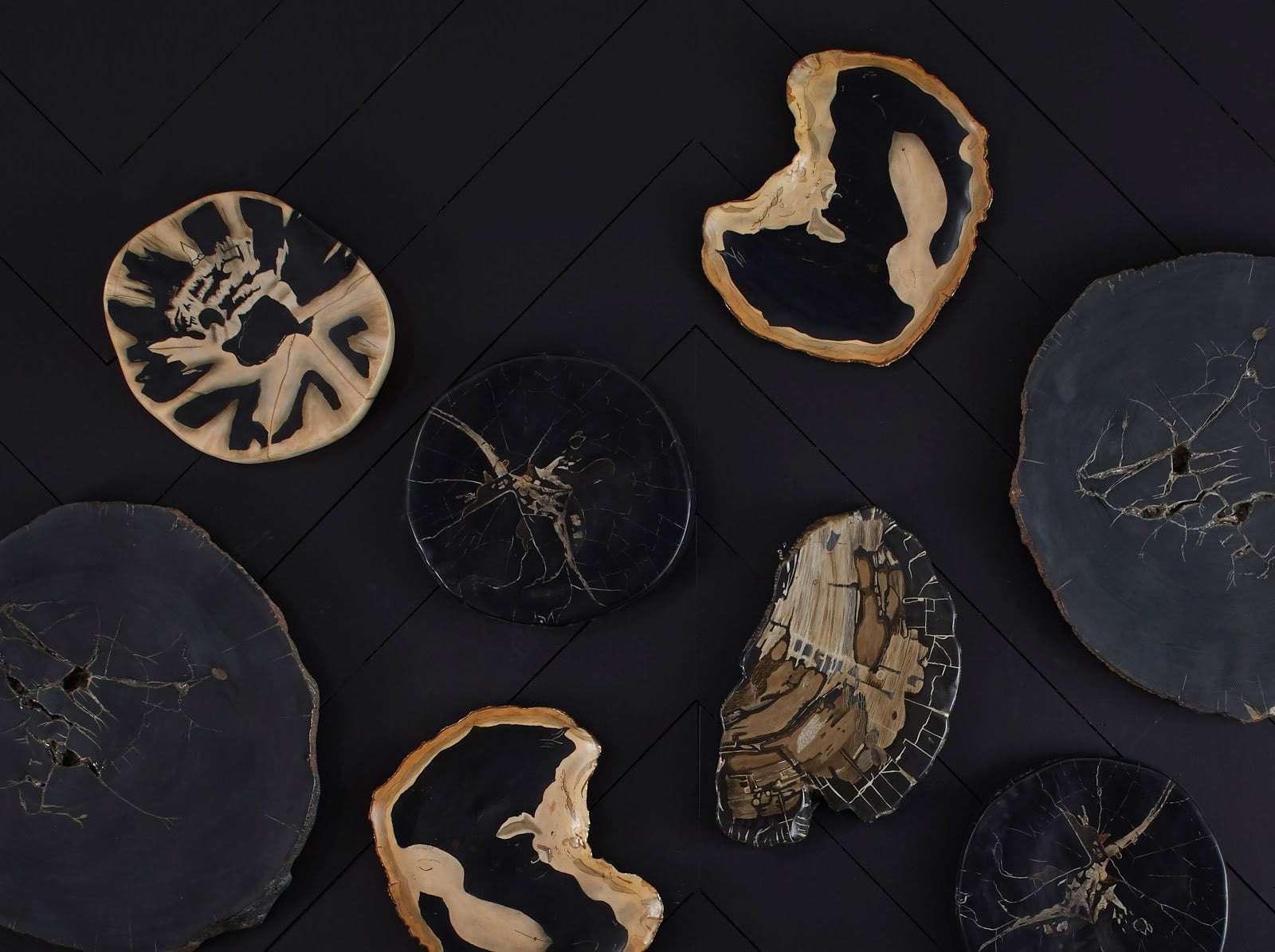 Cast Petrified Wood Wall Tile, Resin, Thin - Frankwebs