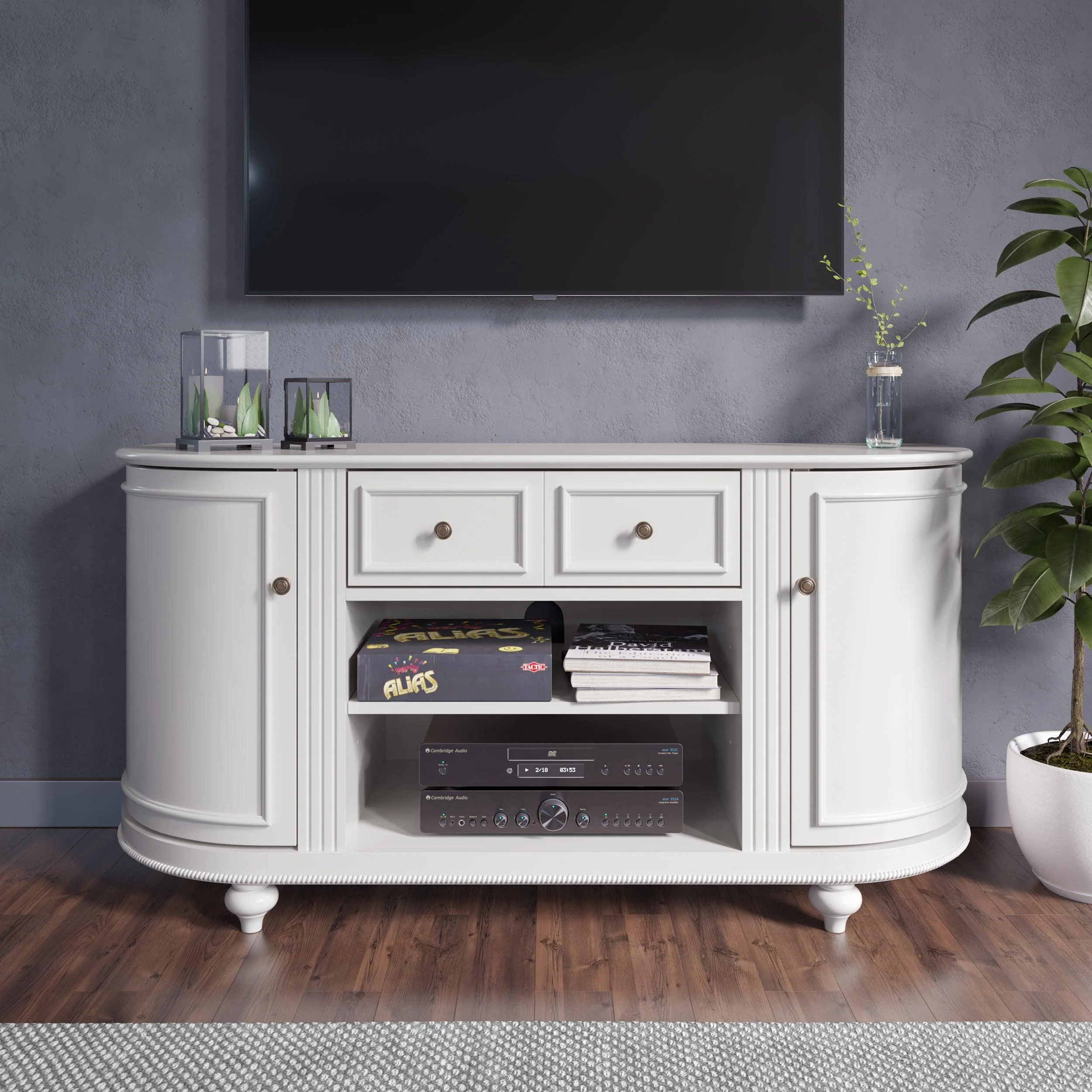 Dandridge White TV Stand - Frankwebs