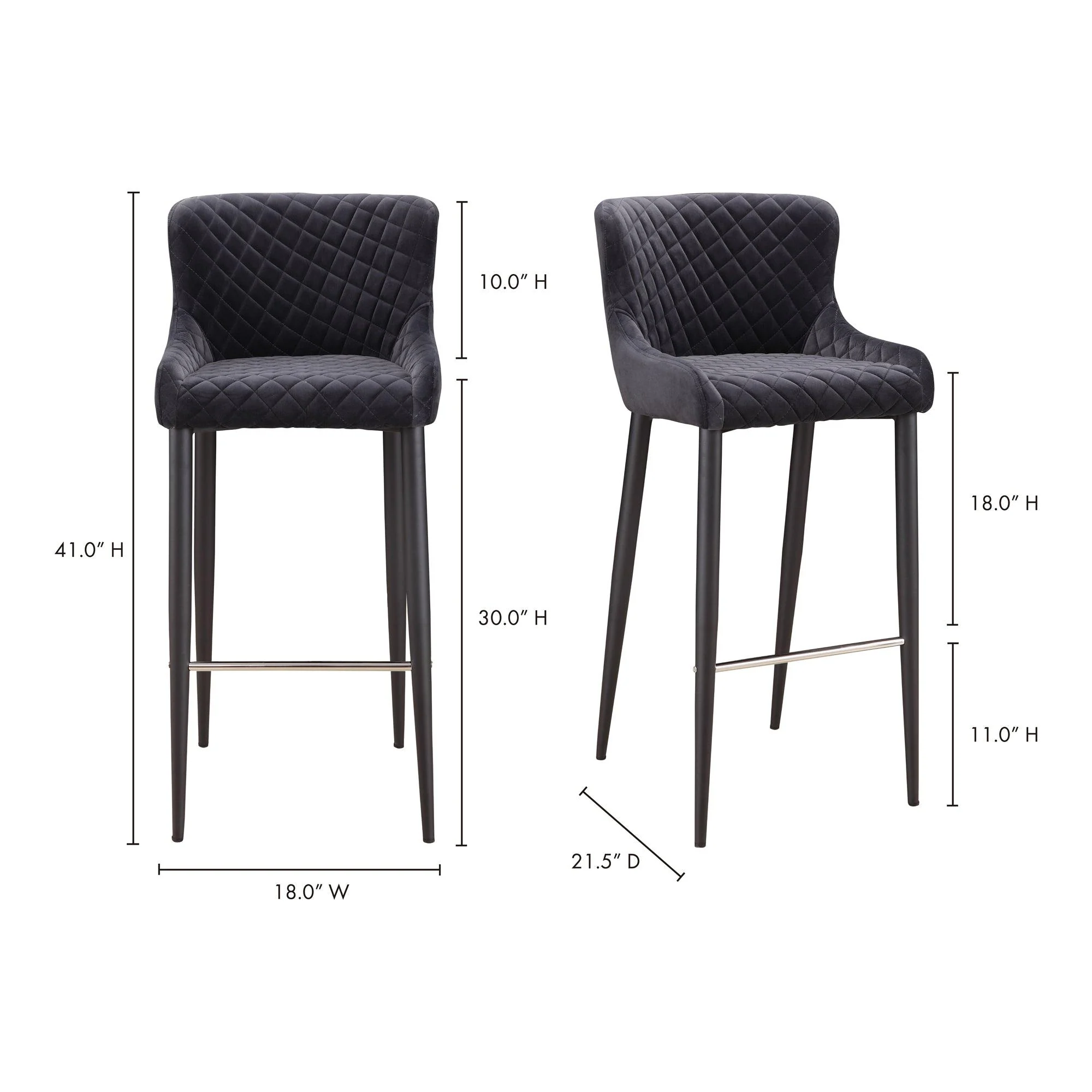 Etta Barstool Dark Blue - Frankwebs