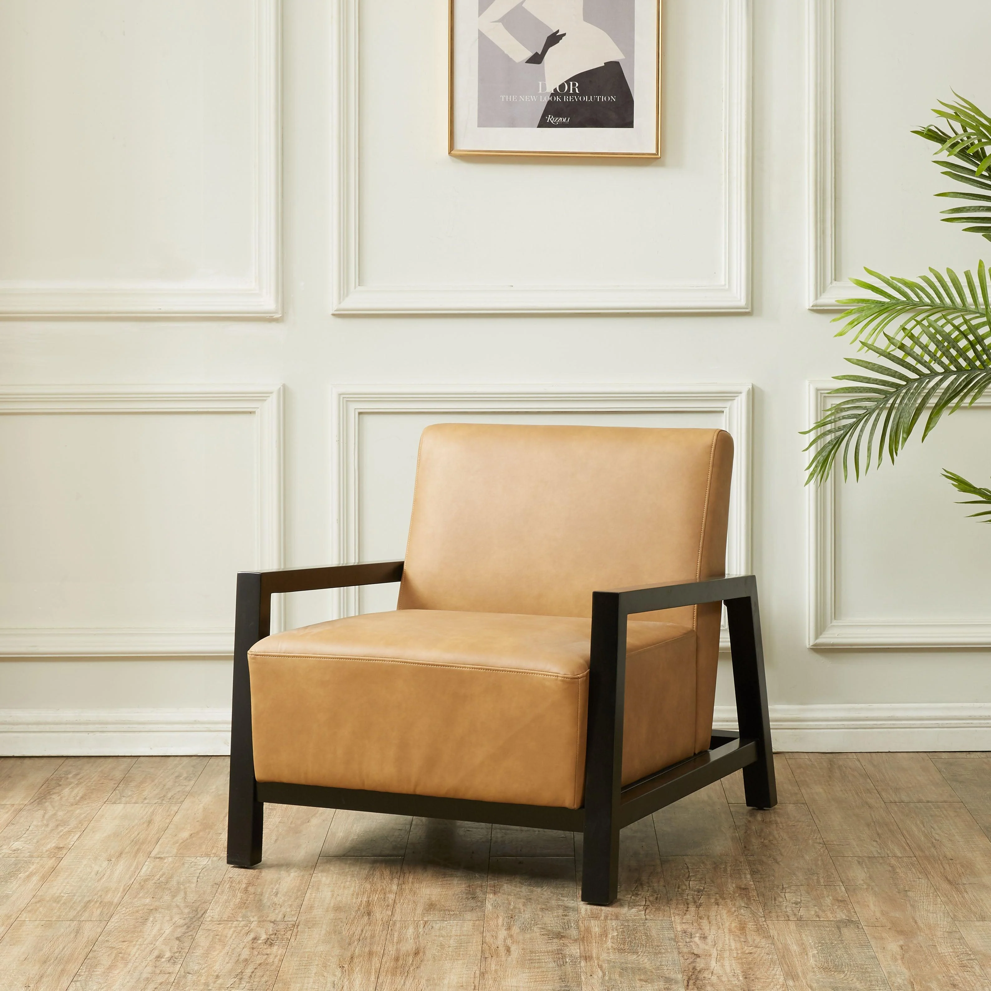ROSELLE VEGAN LEATHER ACENT CHAIR - Frankwebs