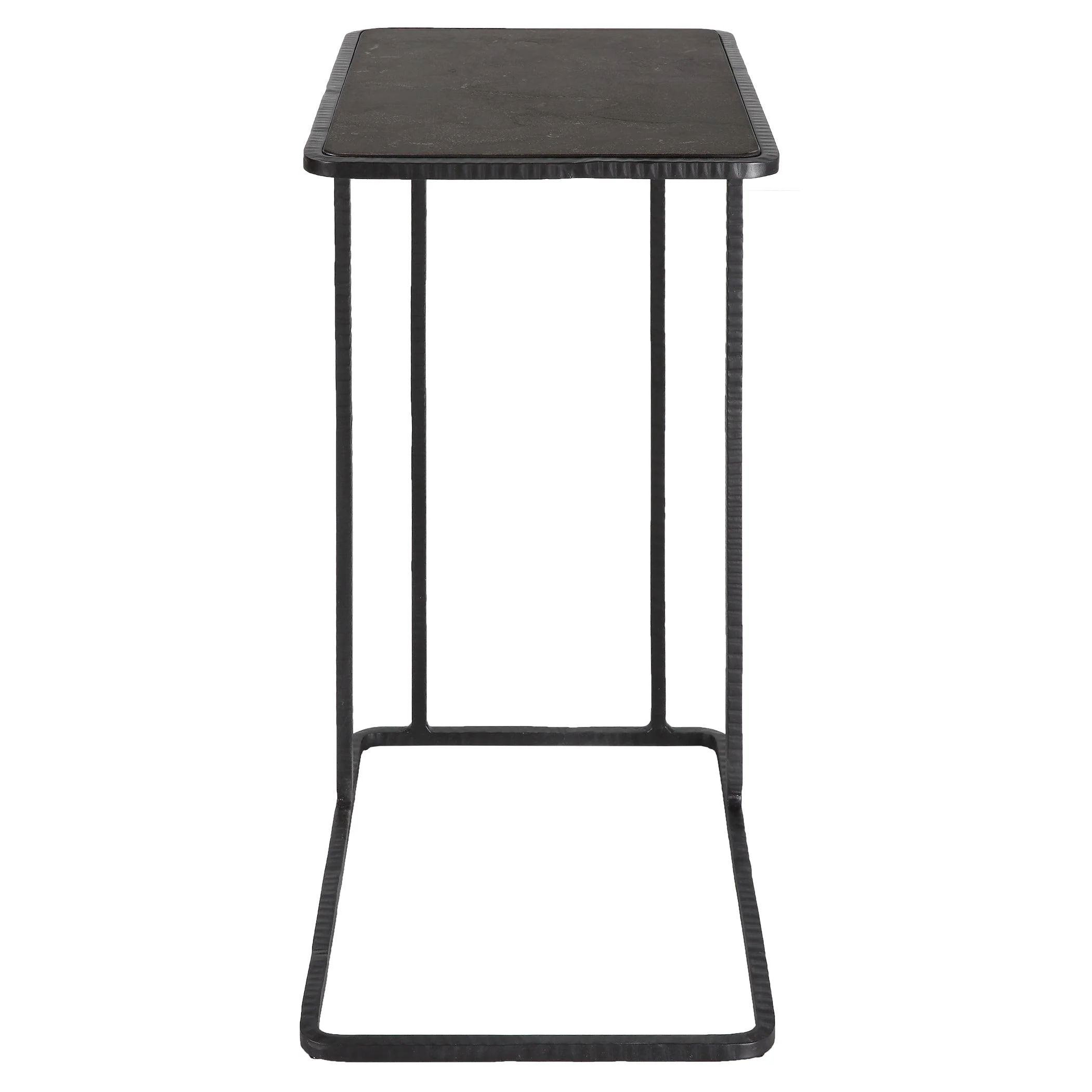 Cavern Stone & Iron Accent Table - Frankwebs