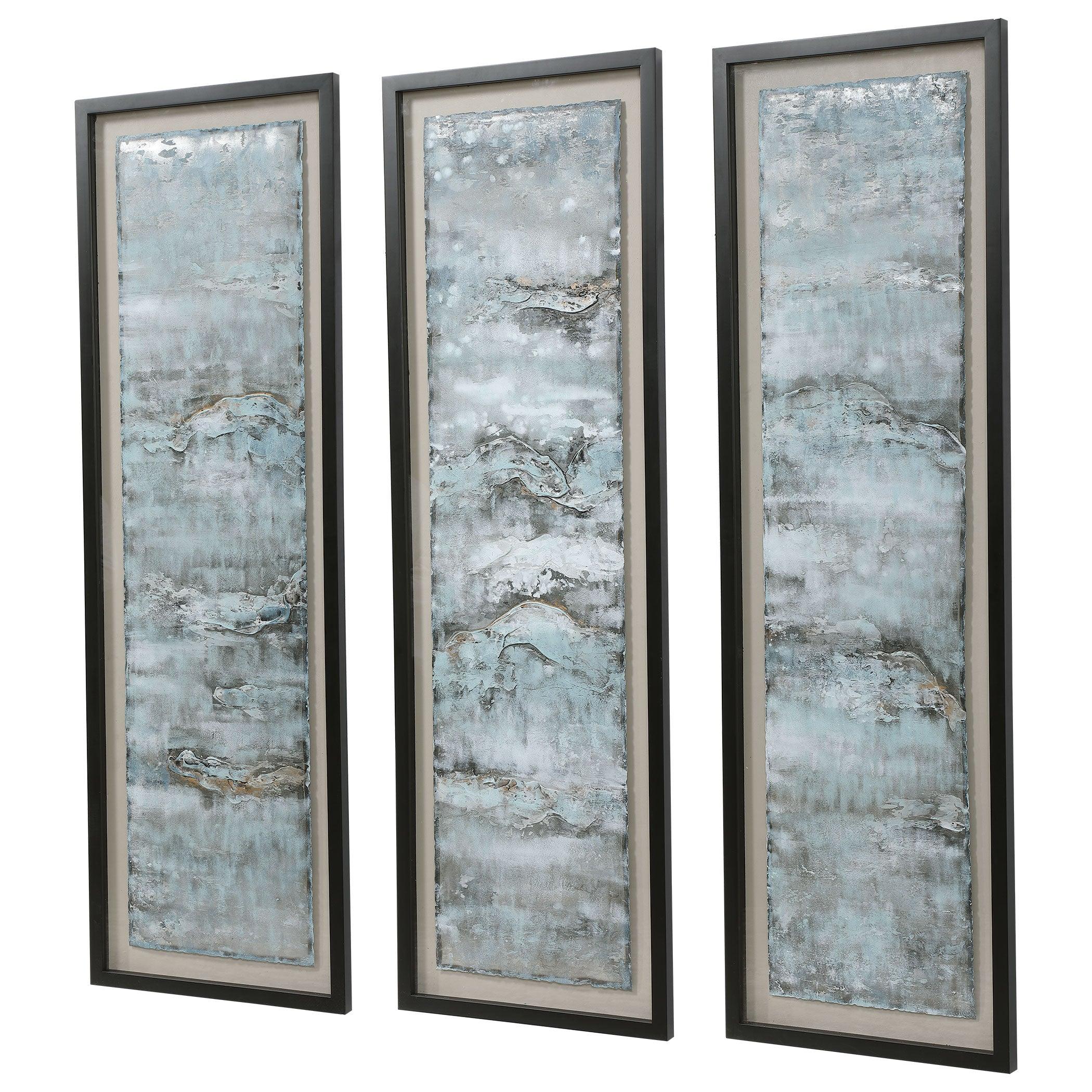 Ocean Swell Painted Metal Art, S/3, 3 Cartons - Frankwebs